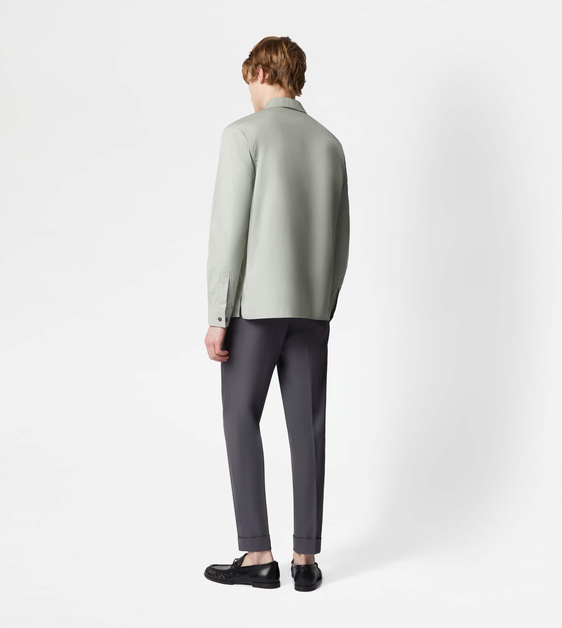 ZIPPED SHIRT JACKET - GREY - 3