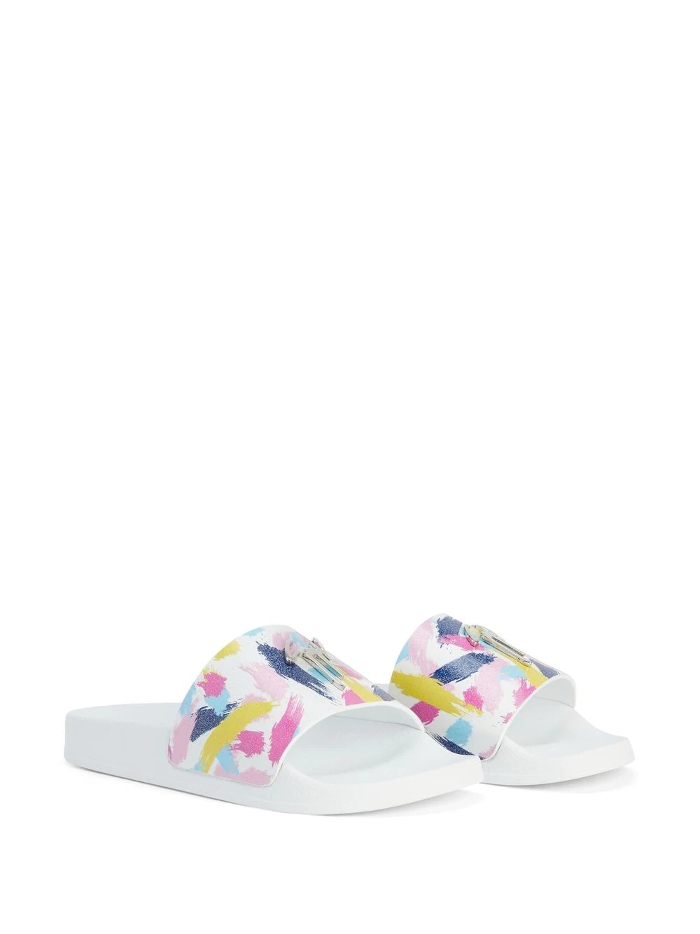 Brett brushstroke-print slides - 2