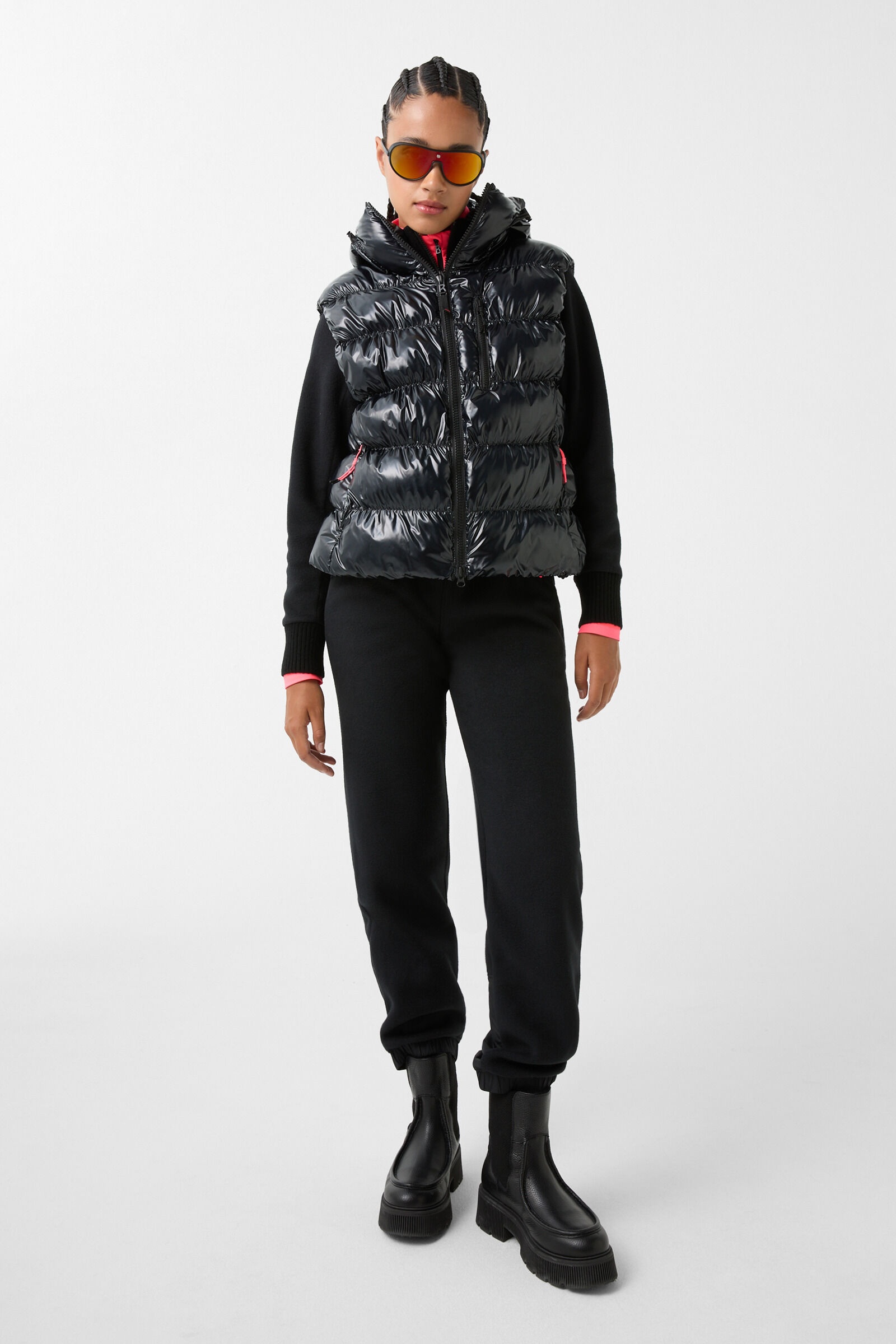 Naima Quilted waistcoat in Black - 4