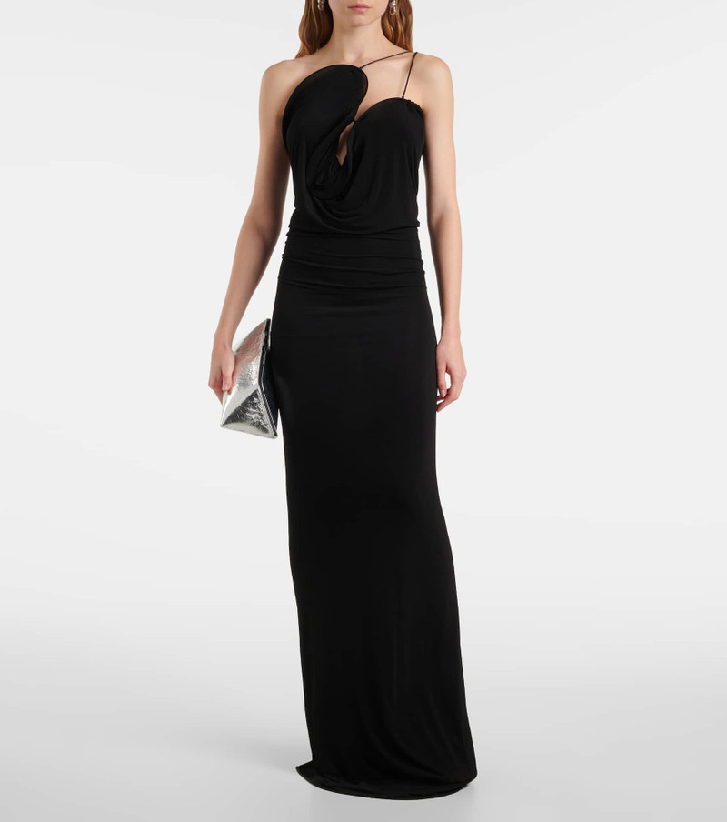 CHRISTOPHER ESBER Asymmetric jersey midi dress outlook