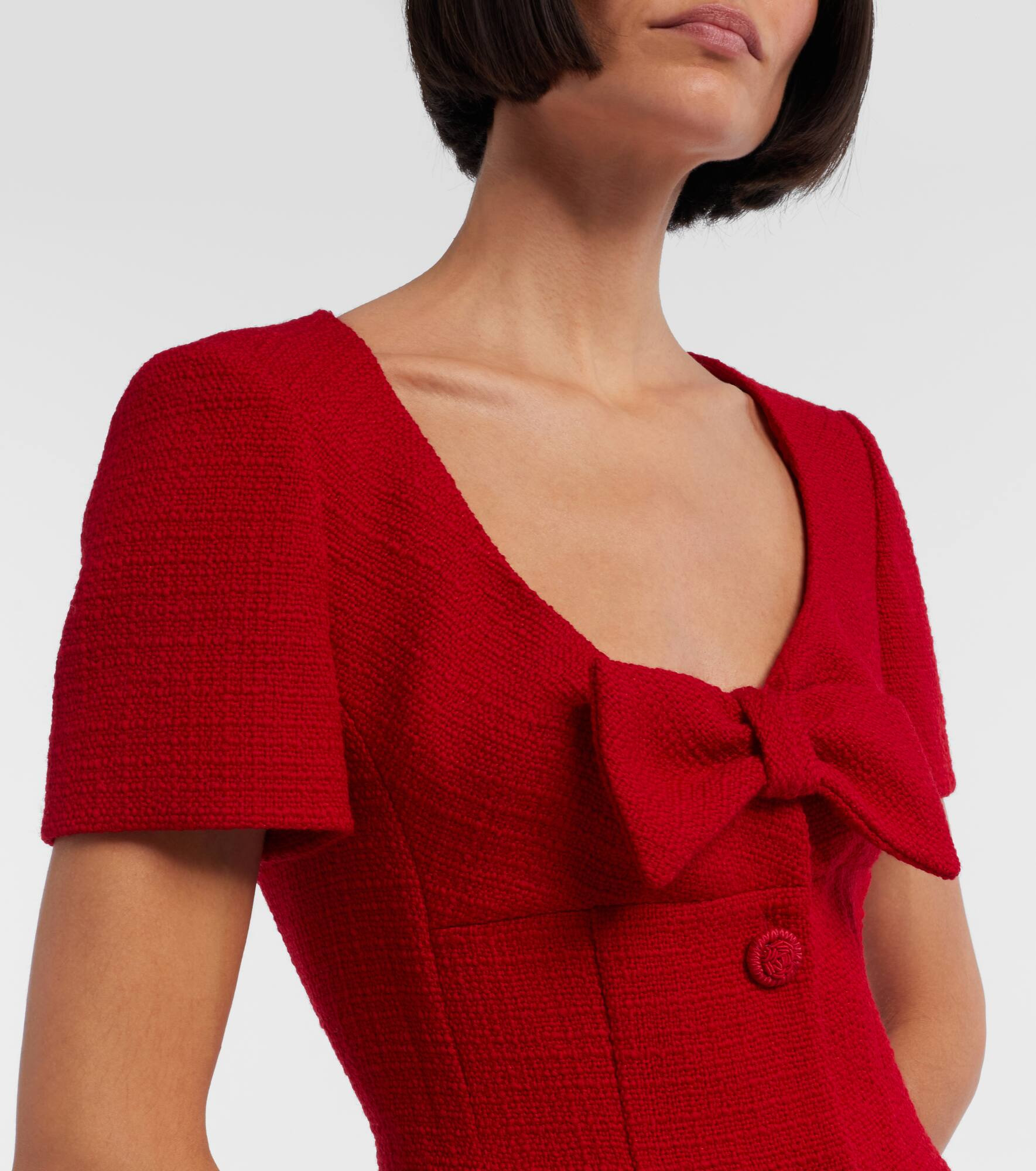 Wool-blend tweed minidress - 4