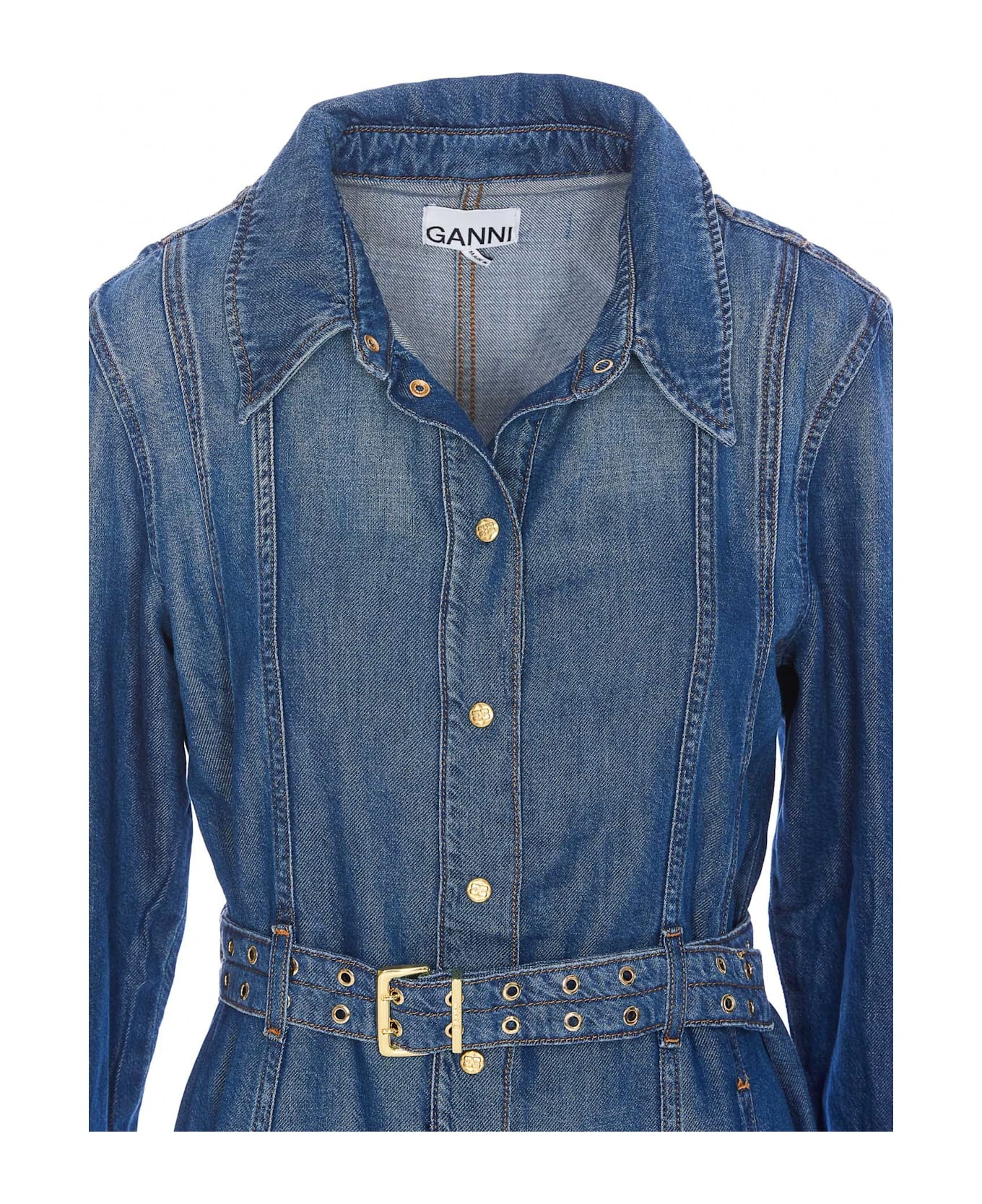 Denim Maxi Dress - 4