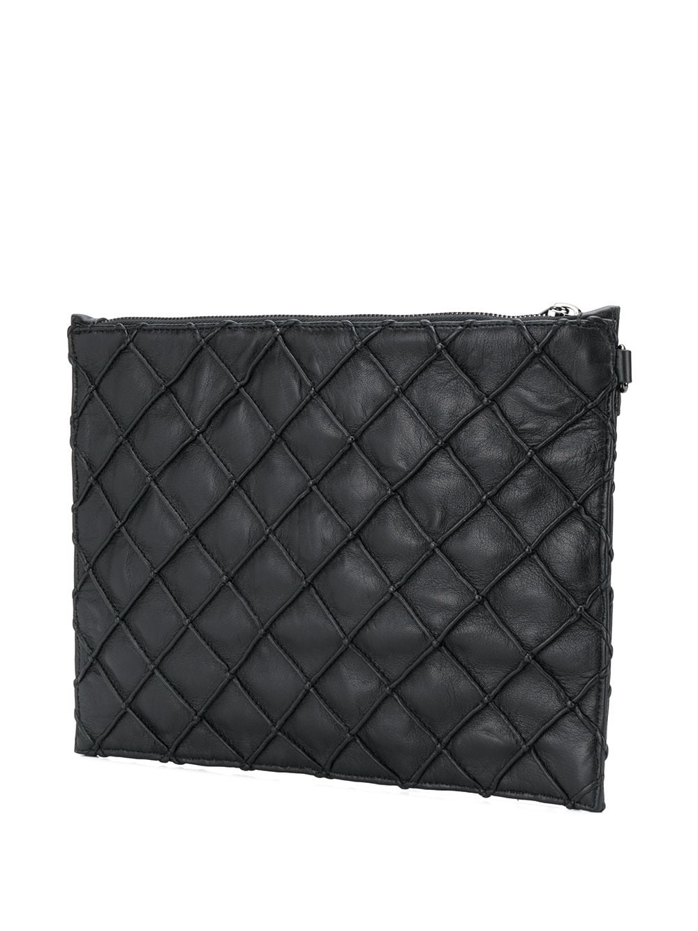 geometric sheepskin clutch bag - 3