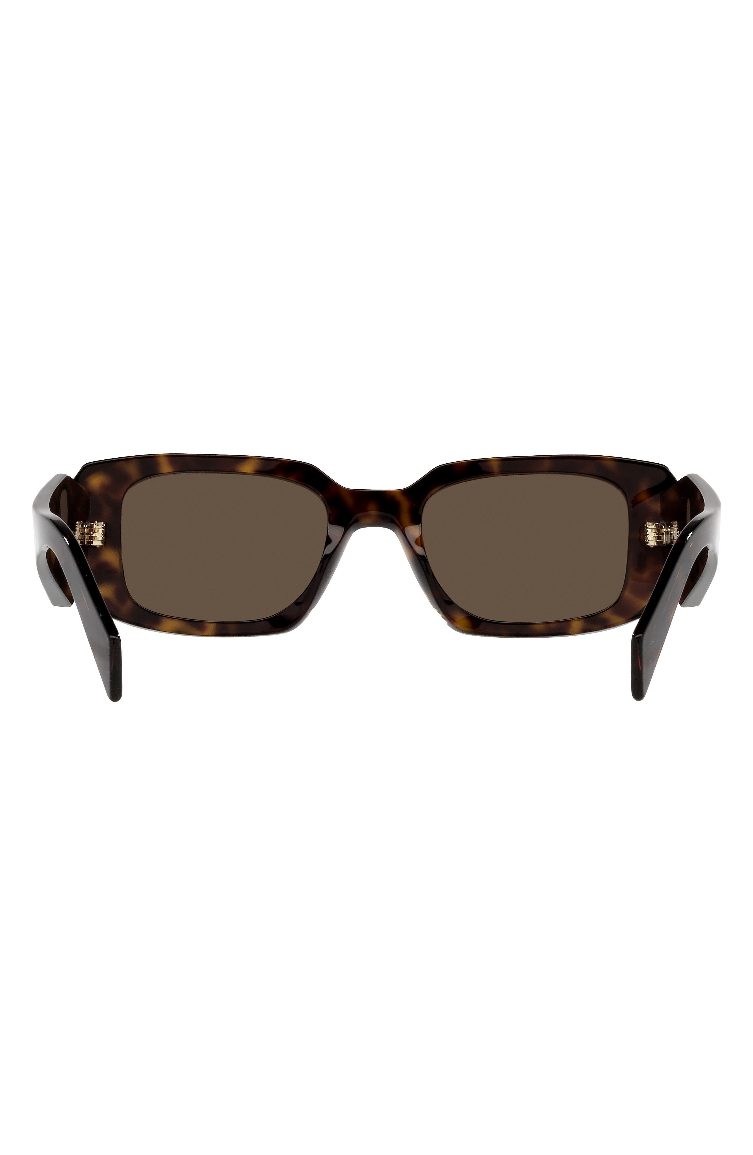 Prada Runway 49mm Rectangular Sunglasses in Tortoise/Brown at Nordstrom - 4