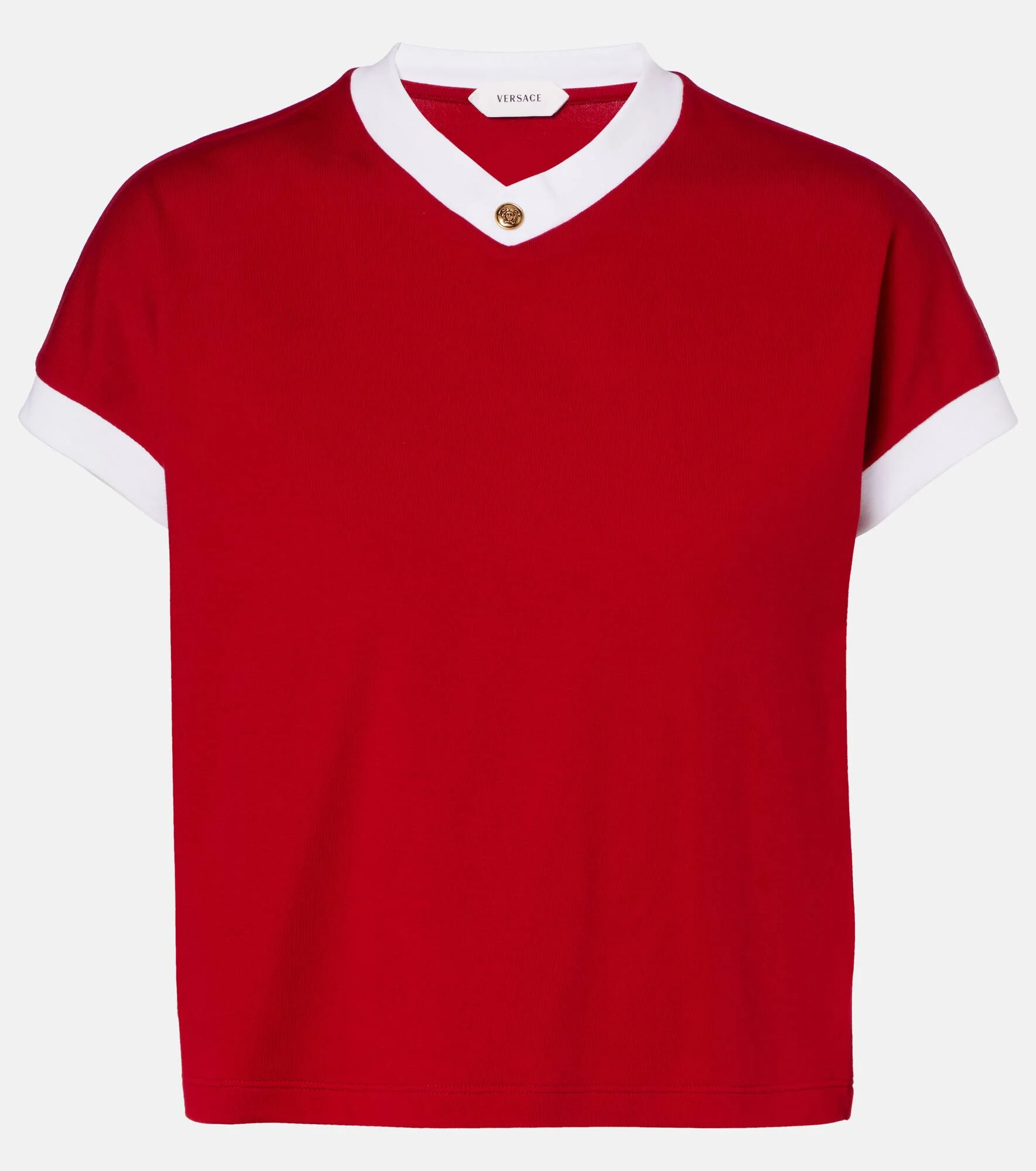 Medusa cotton-blend jersey T-shirt - 1