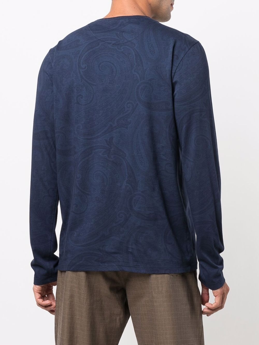 paisley-print long-sleeved T-shirt - 4