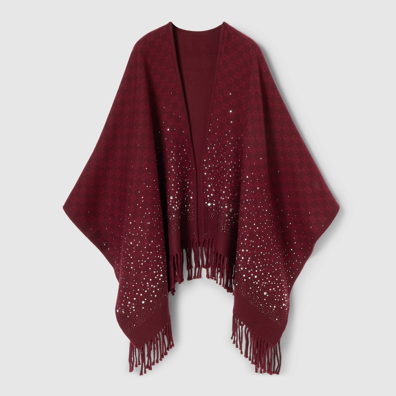 GG wool cape with crystals 1