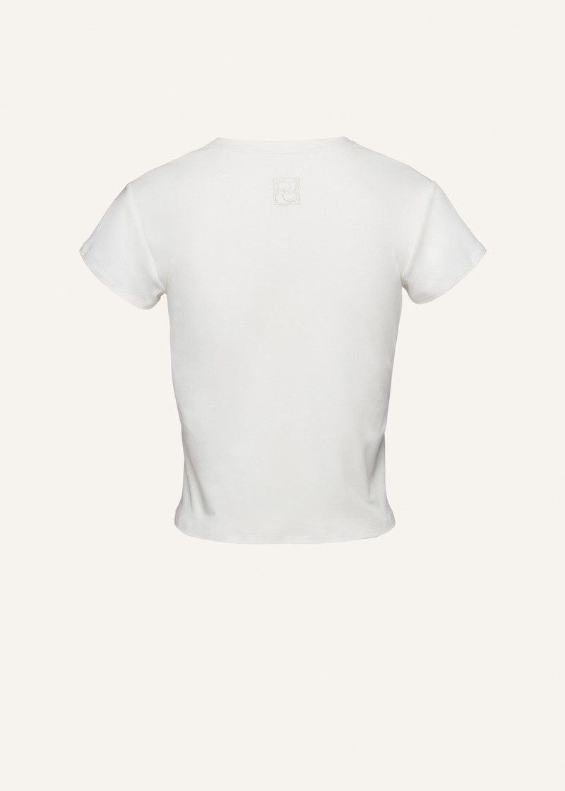 Cotton t-shirt in white 2