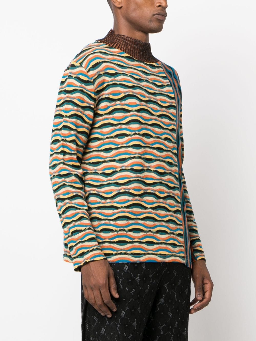 zigzag mix-pattern jumper - 3