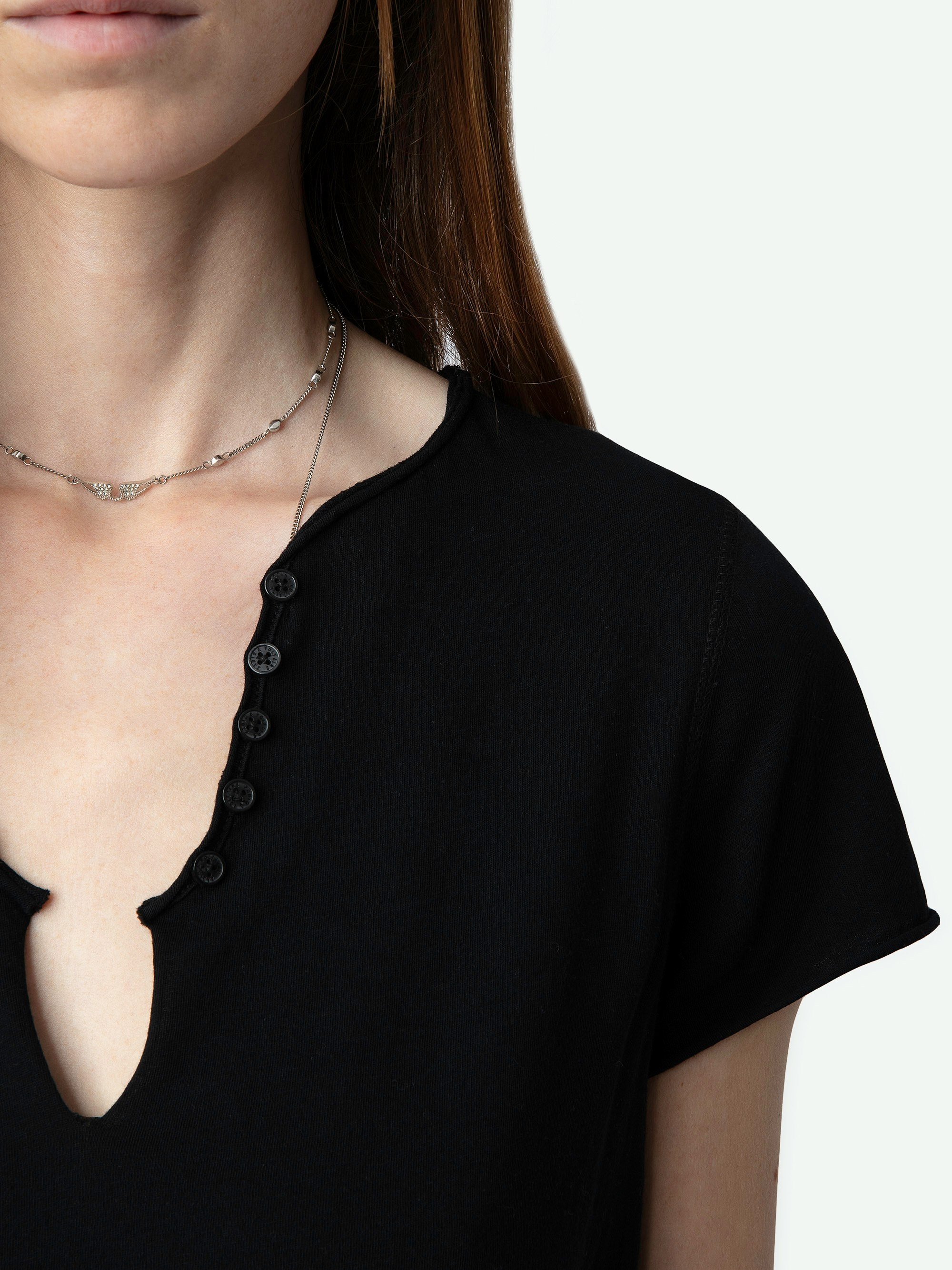 Tuni Diamante Wings Henley T-shirt - 5