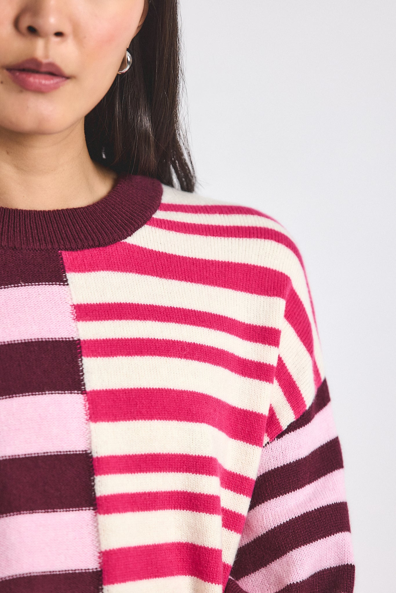 AVALON SPLICED STRIPE SWEATER - 2