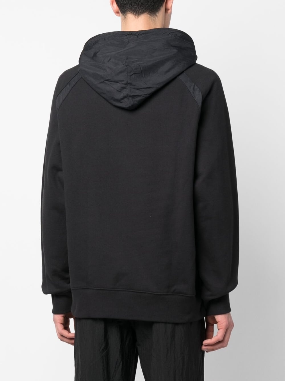 panelled organic-cotton hoodie - 4