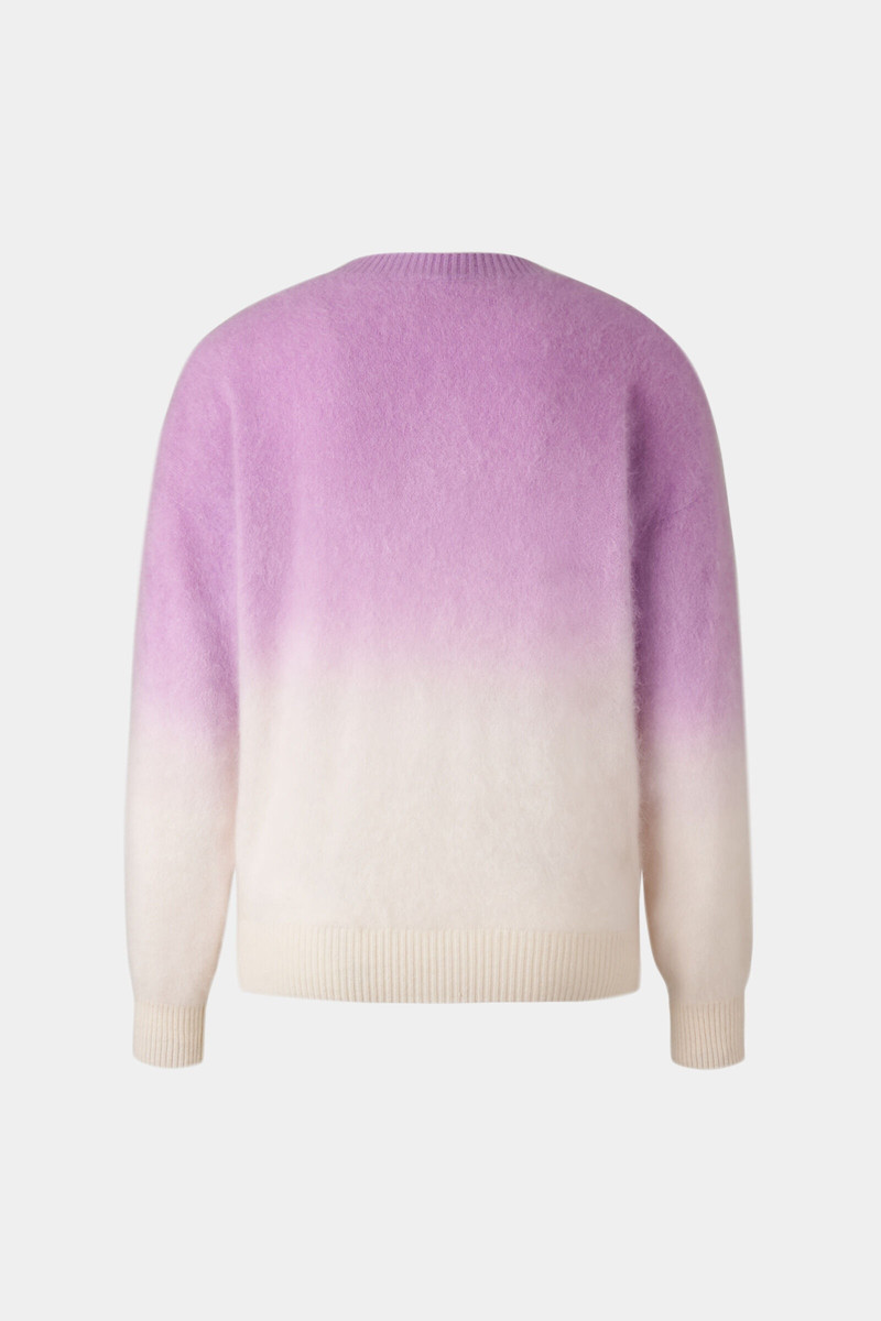 BOGNER Olaia cashmere sweater in Purple/Off-white outlook