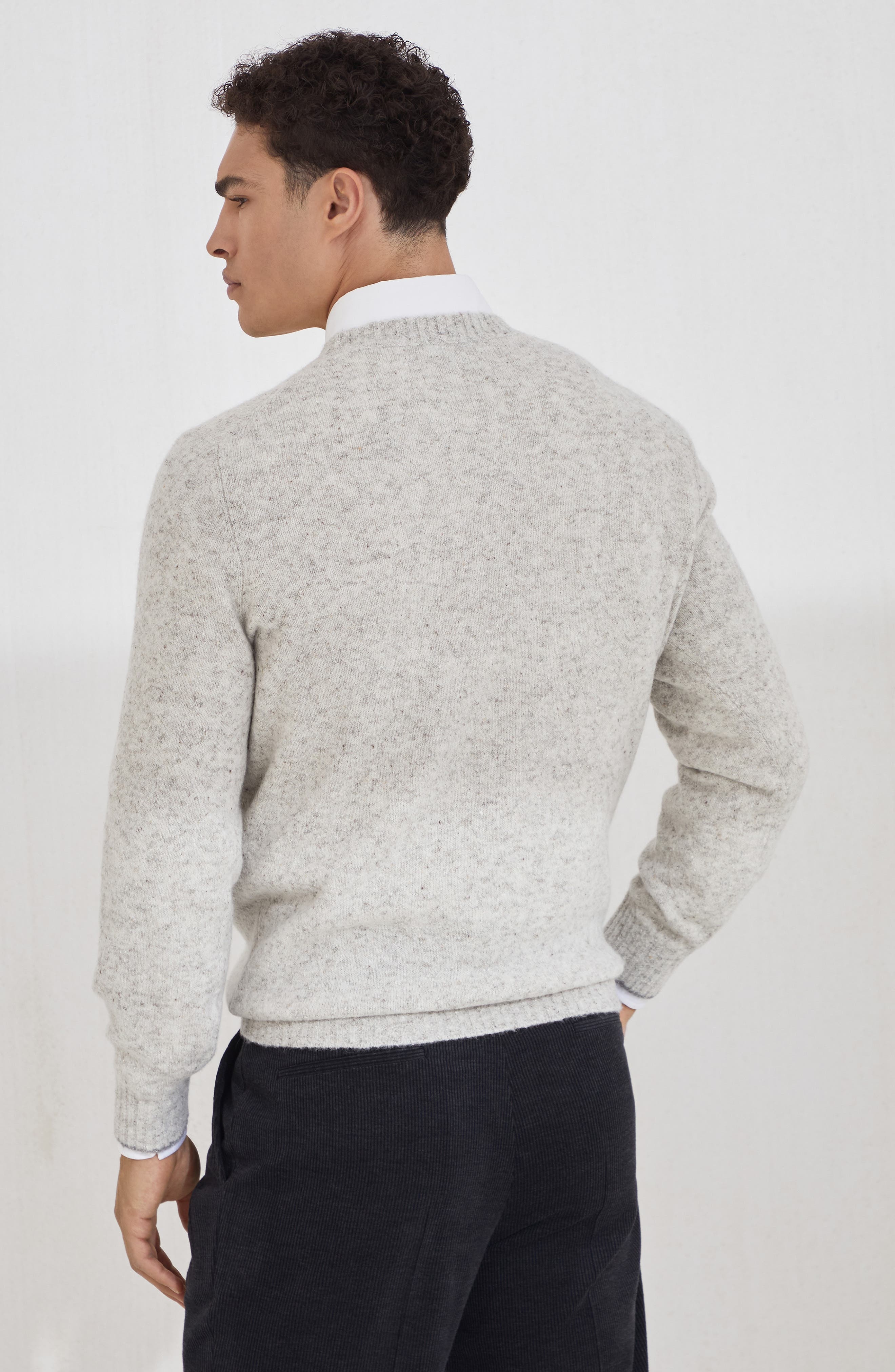 Brunello Cucinelli Knop sweater in Light Grey at Nordstrom - 3