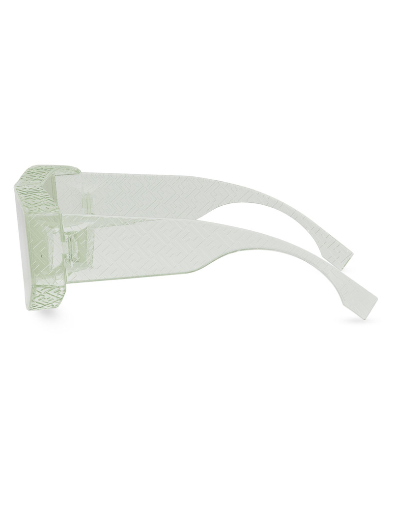 Men Fendi Lab Mask Sunglasses - Light Green Mirror 3