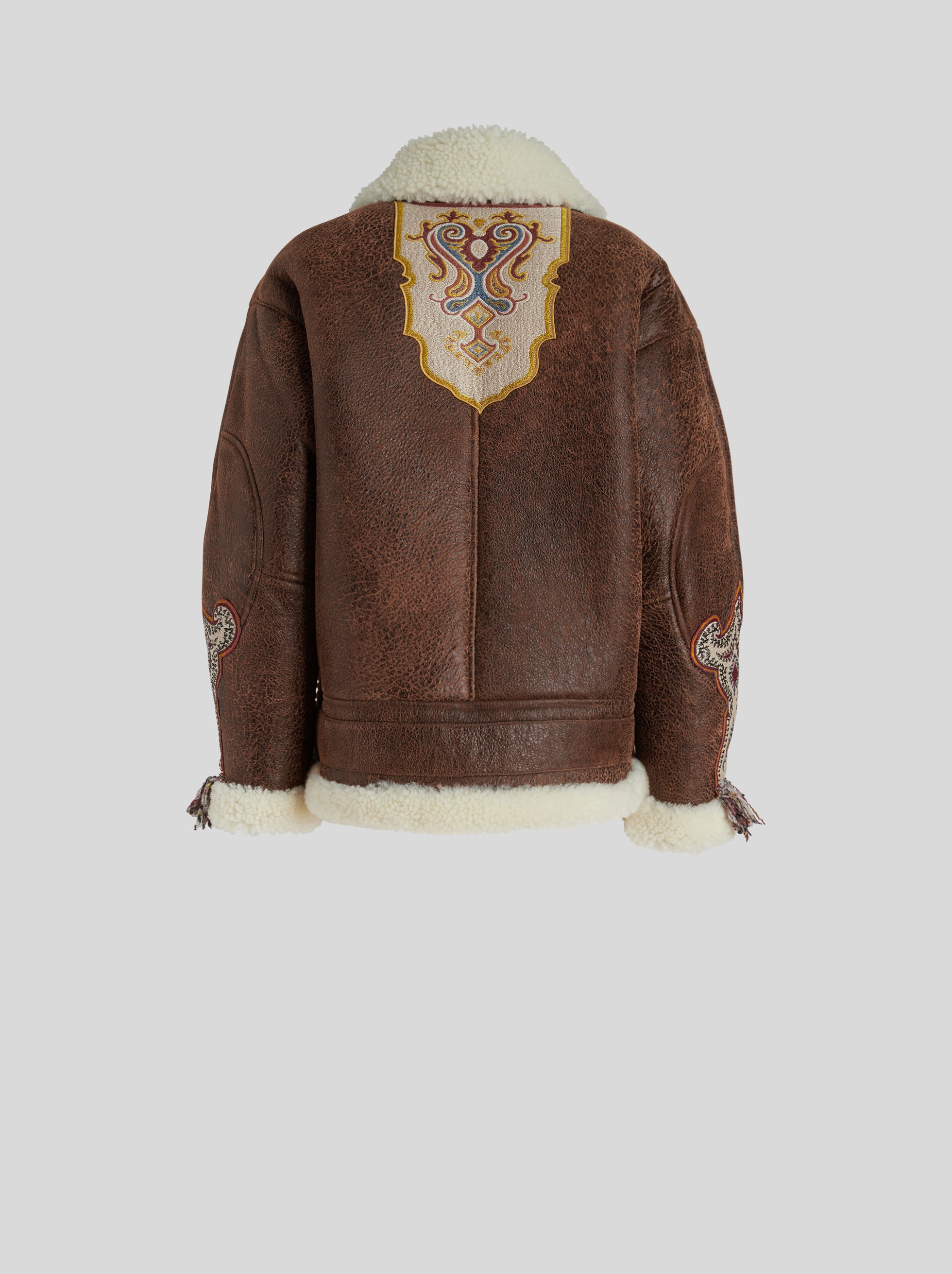 SHEEPSKIN COAT WITH PATCH - 6