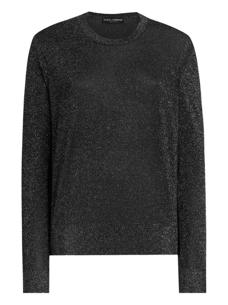 metallic long-sleeve pullover 1