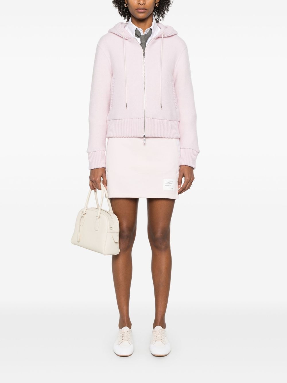 zip-up wool hoodie - 2