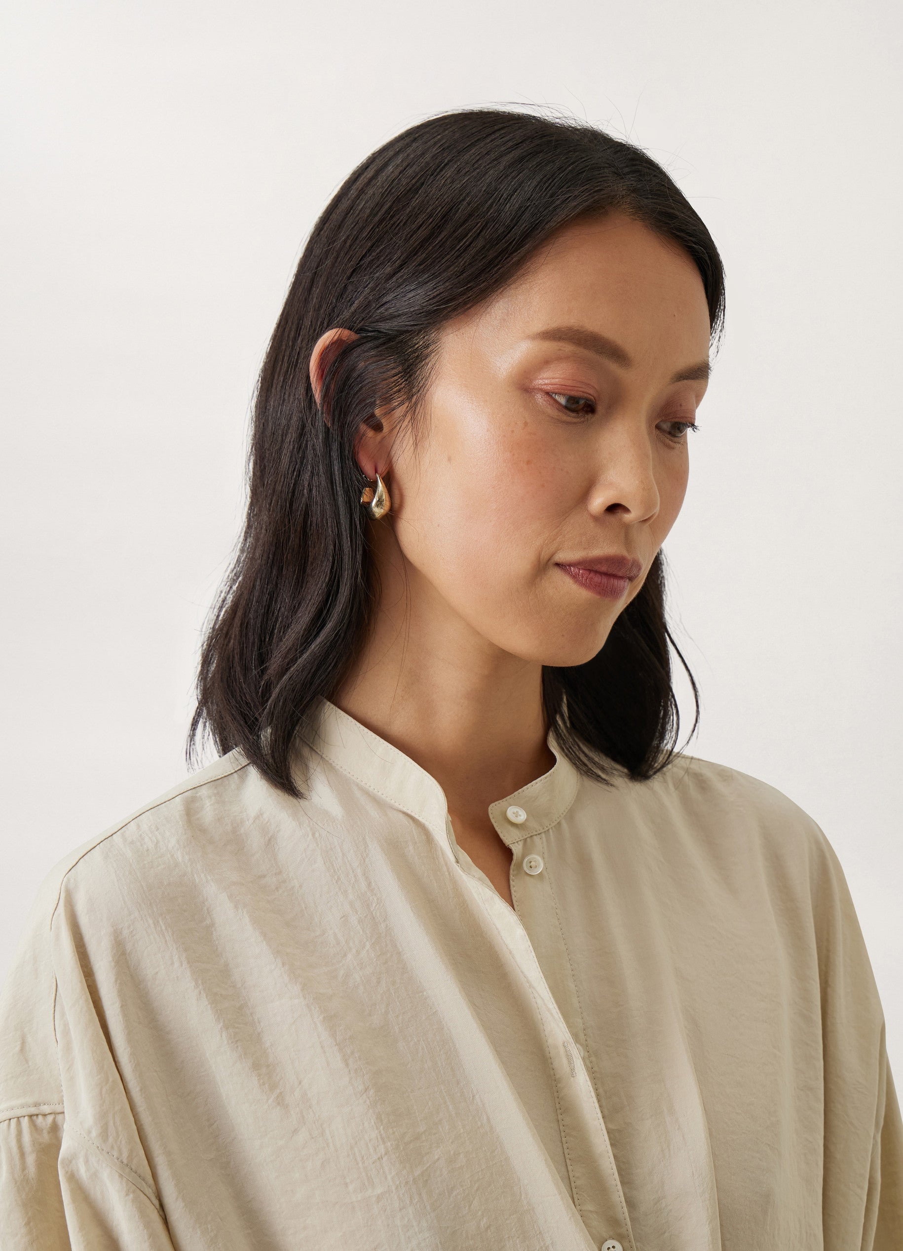 OFFICER COLLAR TWISTED DRESS
DRY SILK - 5