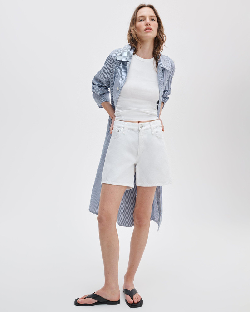 rag & bone Kaia Denim Short High-Rise in Lightweight Rigid Denim outlook