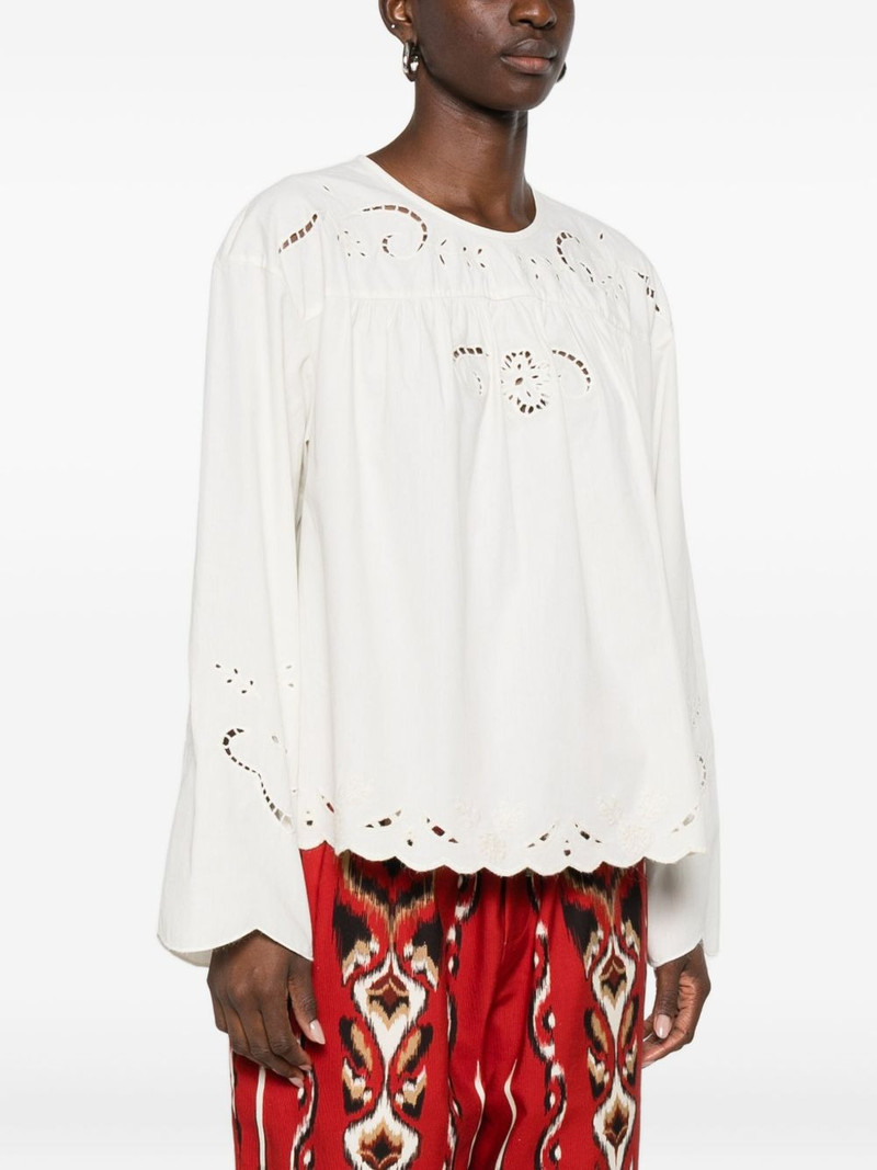 embroidered scalloped-hem blouse 3