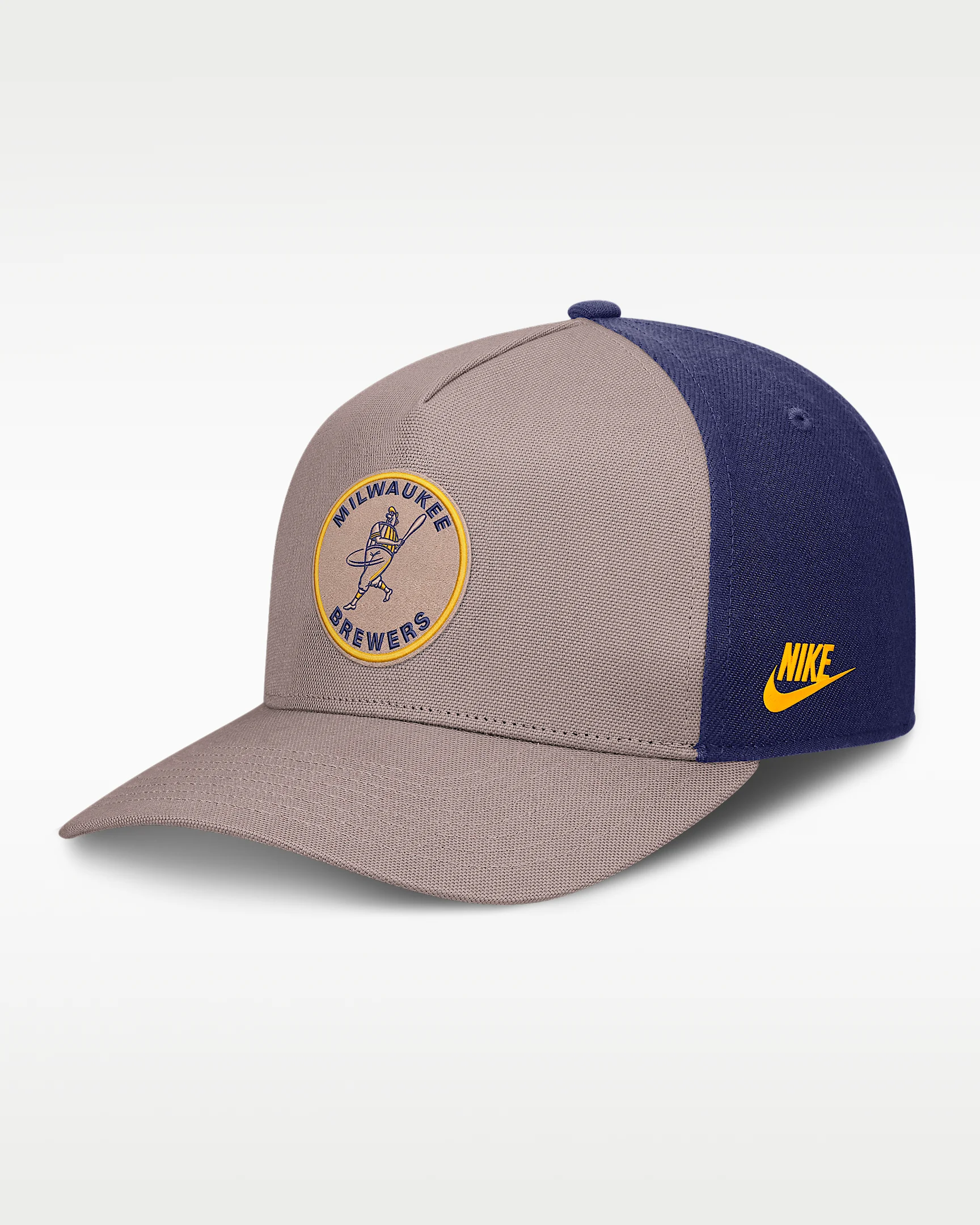 Milwaukee Brewers Cooperstown Rise Men's Nike MLB A-Frame Adjustable Hat - 1