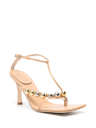 A.W.A.K.E. MODE 95mm stud leather sandals outlook