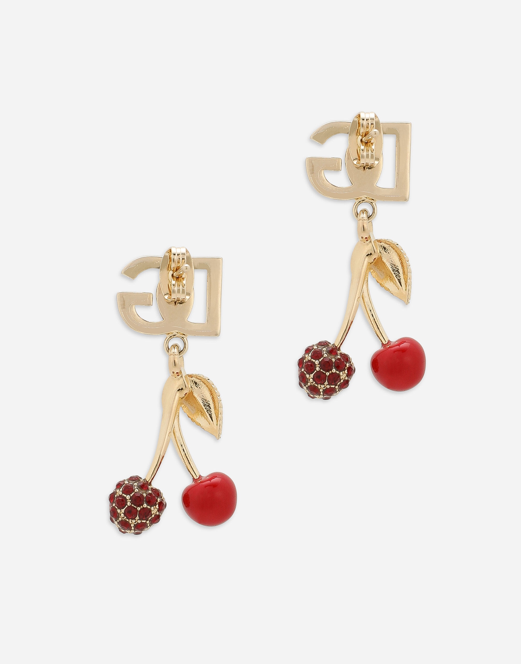 Earrings with DG logo and cherries - 3