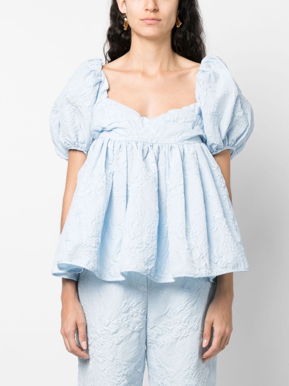 Sari floral-jacquard blouse - 3