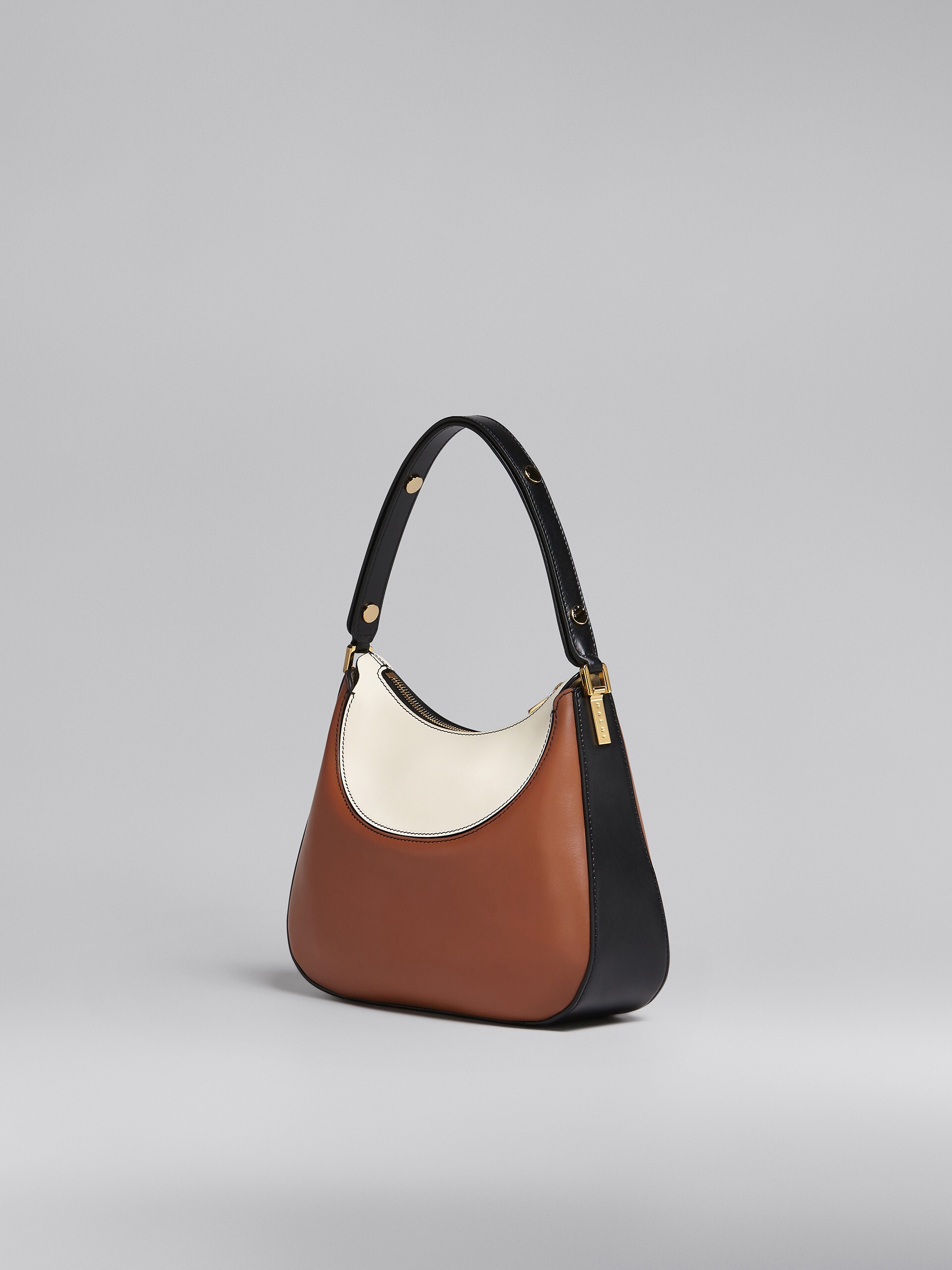 MILANO SMALL BAG IN BROWN BLACK AND WHITE - 3
