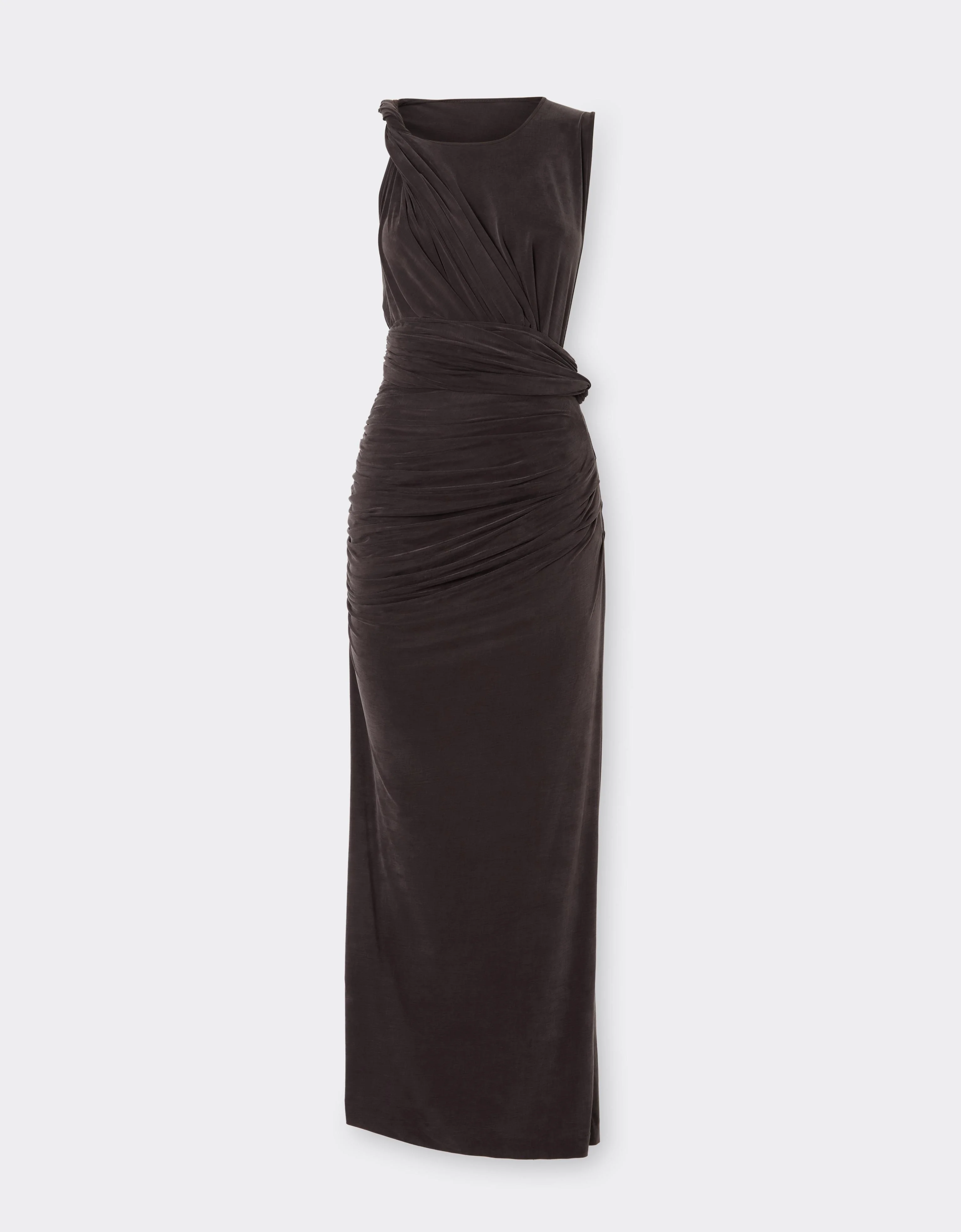 Sleeveless Draped Dress - 1