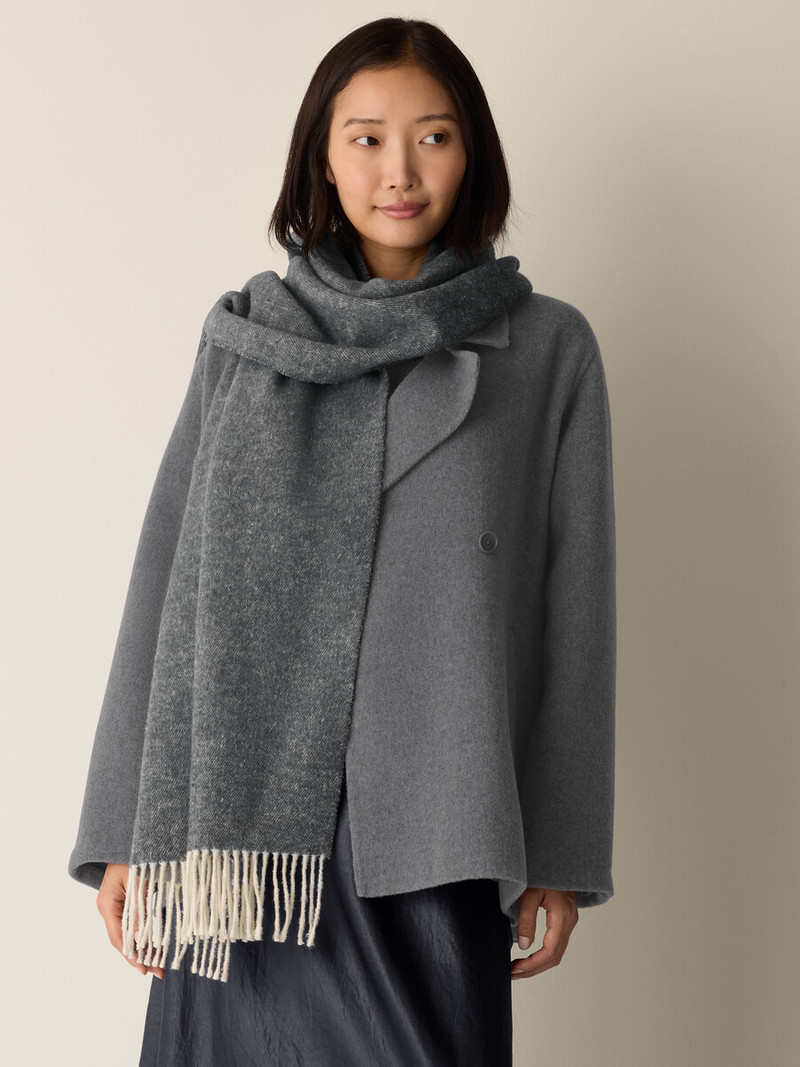 EILEEN FISHER Brushed Recycled Cotton Cashmere Scarf outlook