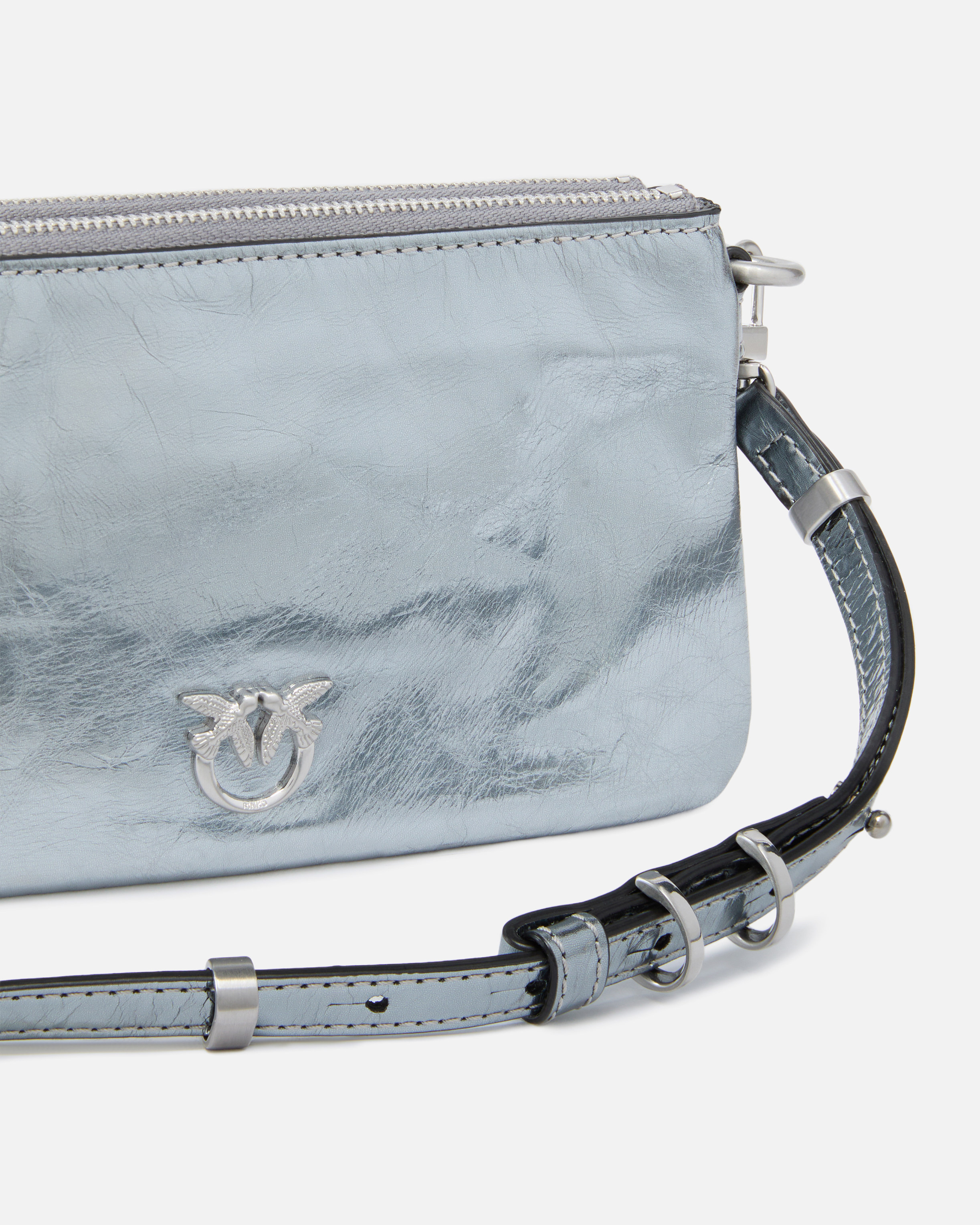 MINI DOUBLE BAG IN LAMINATED LEATHER - 3
