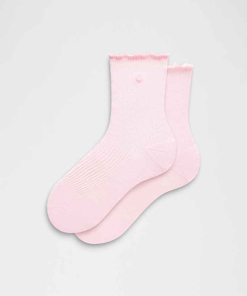 Unisex Lettuce Edge Quarter Socks 1