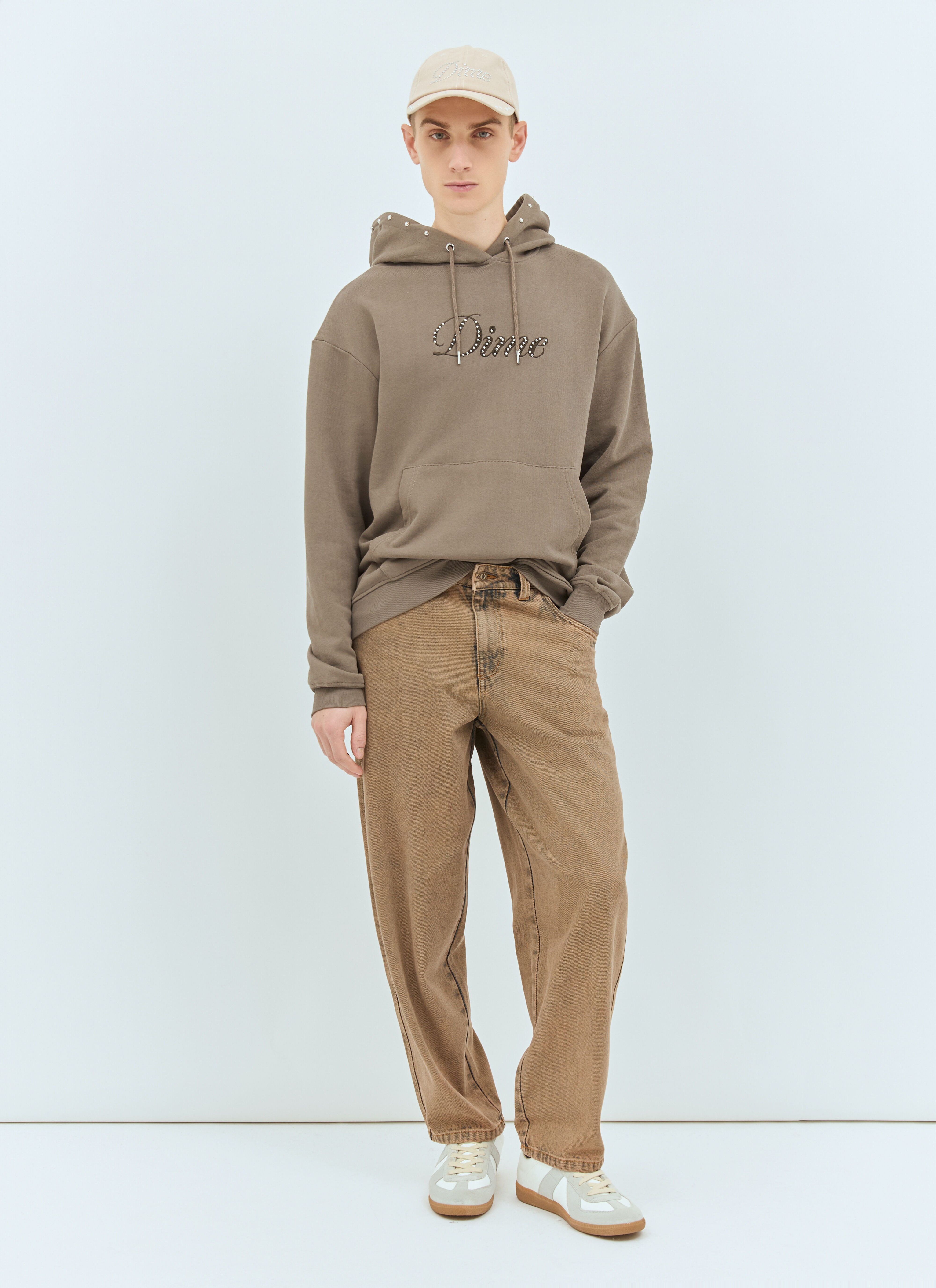 Cursive French Hooded Sweatshirt - 2