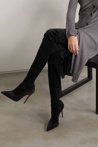 Christian Louboutin Kate Botta Alta stretch-suede over-the-knee boots outlook