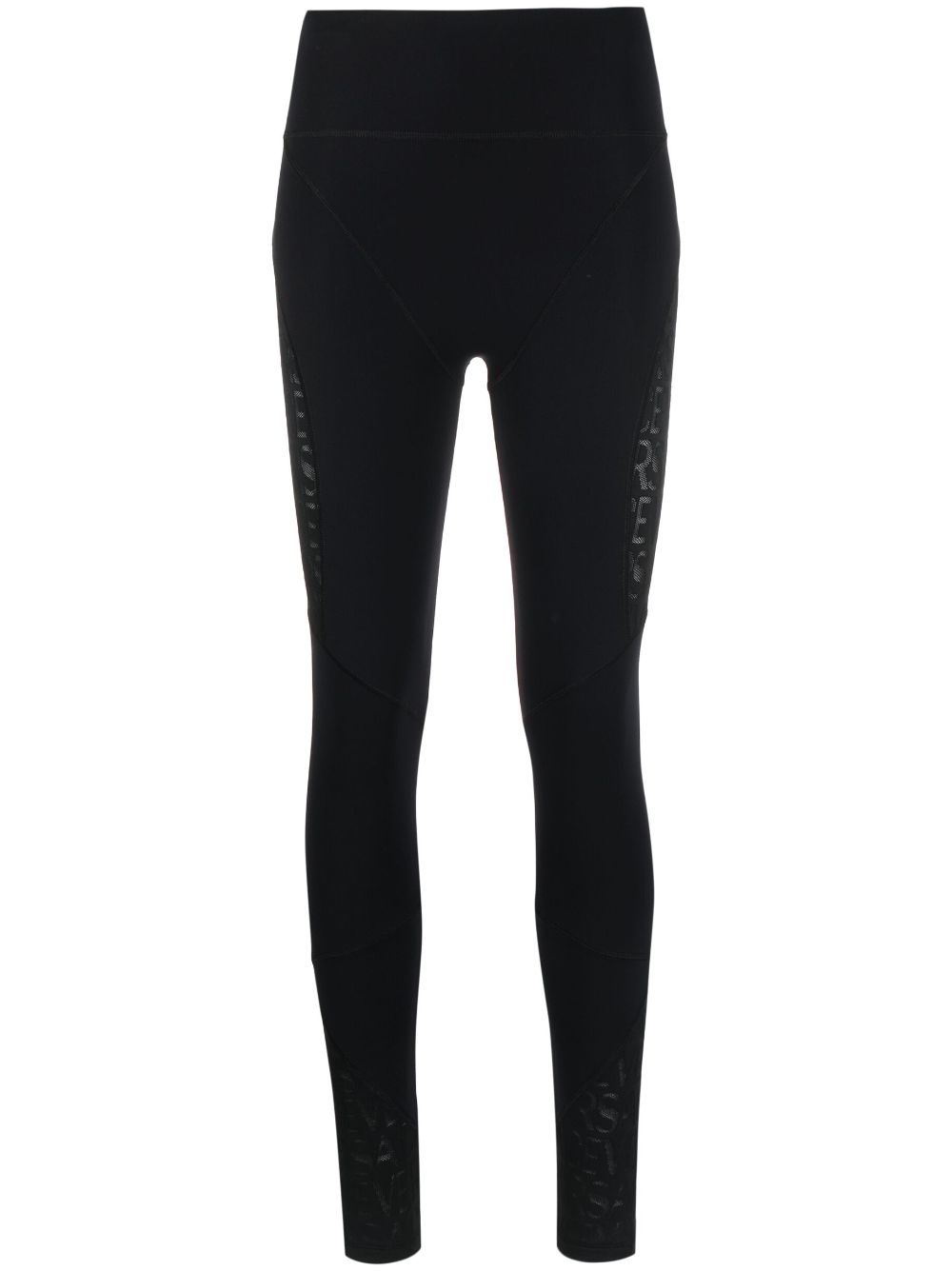 panelled logo-print leggings - 1