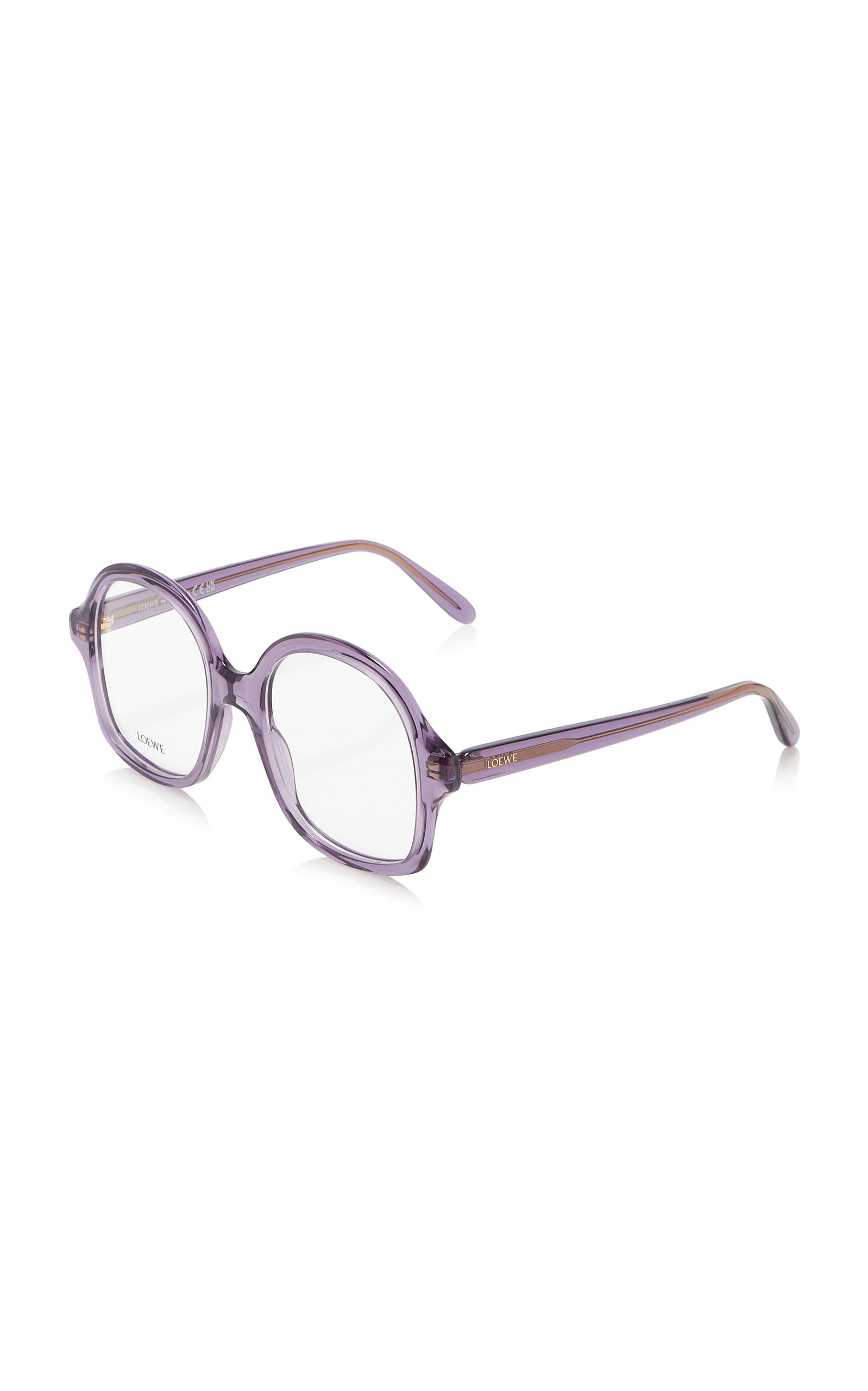 Oversized Round-Frame Acetate Glasses purple - 3