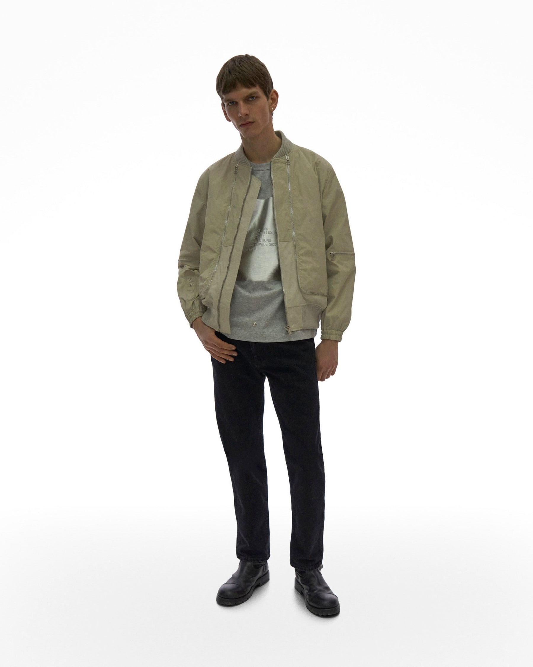 ZIP MESH BOMBER JACKET - 2