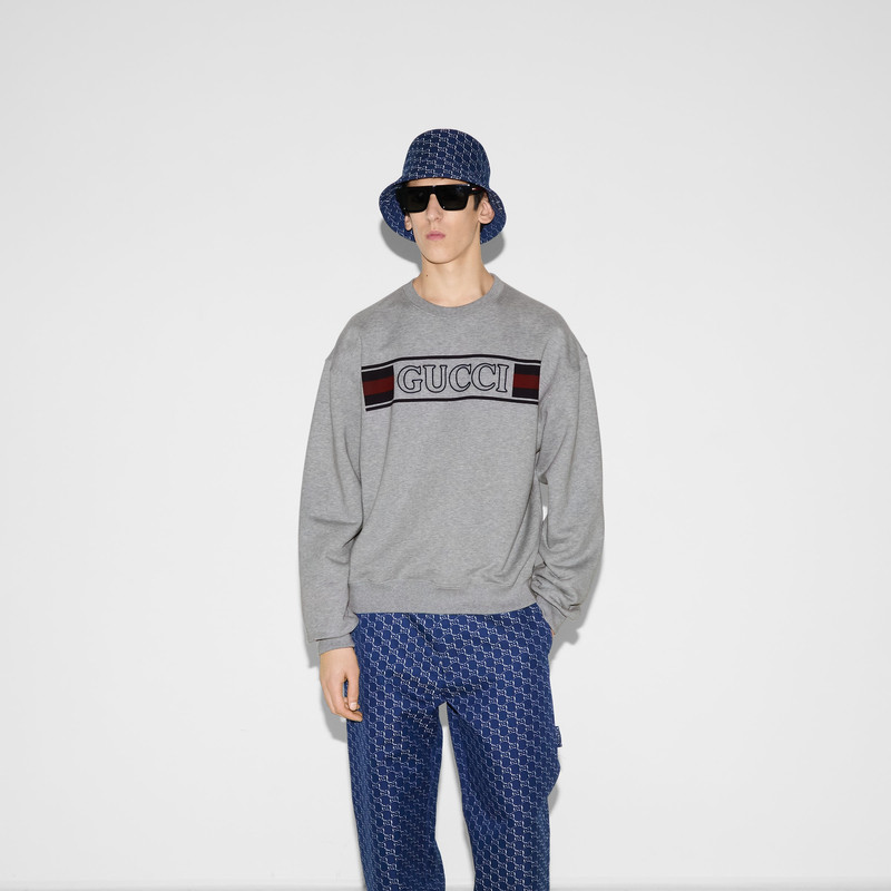 Embroidered cotton jersey sweatshirt 3