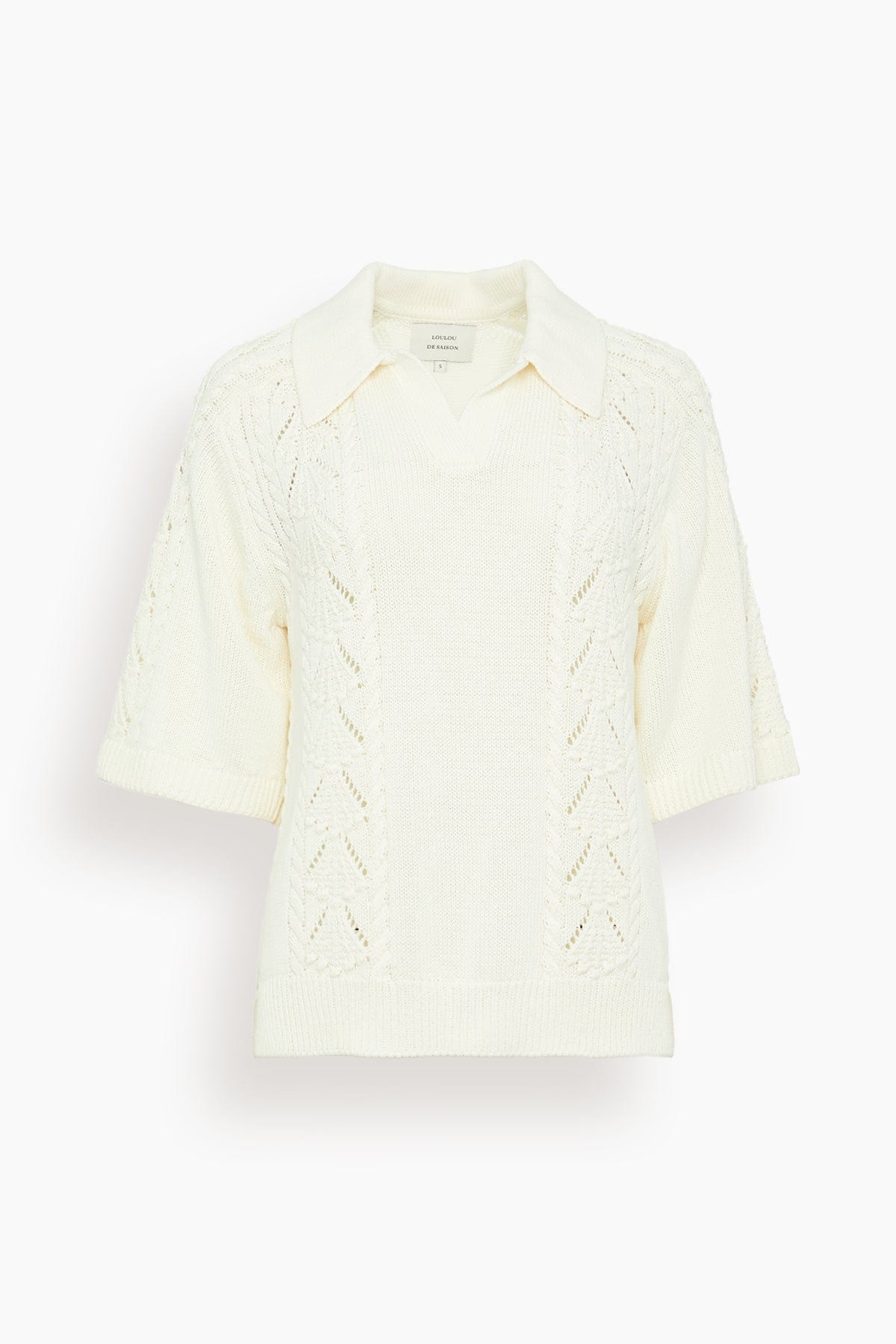 Kina Polo Sweater in Ivory - 1