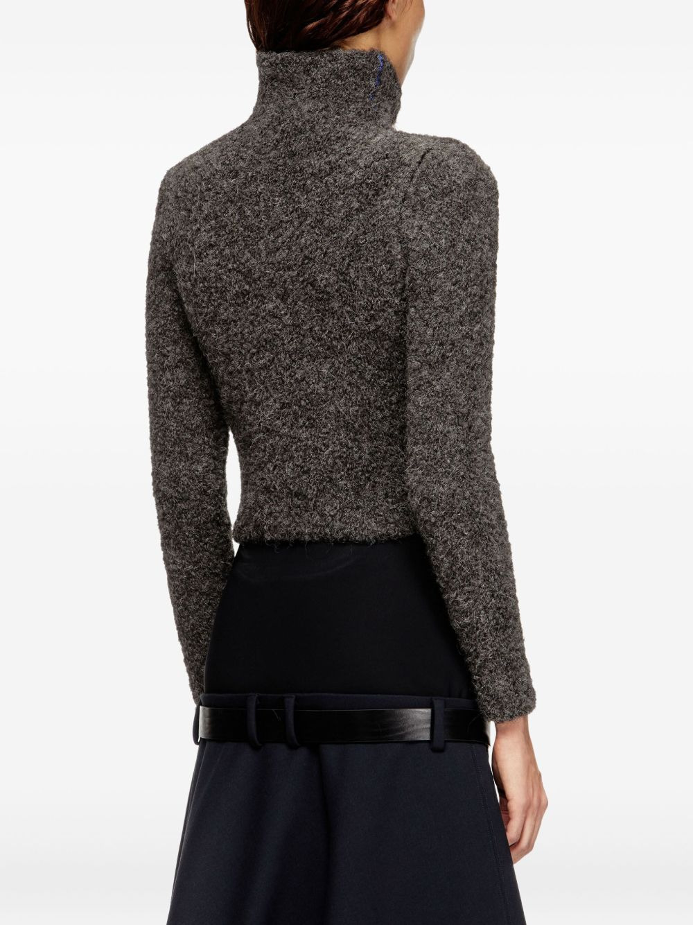 high-neck zip cardigan - 3