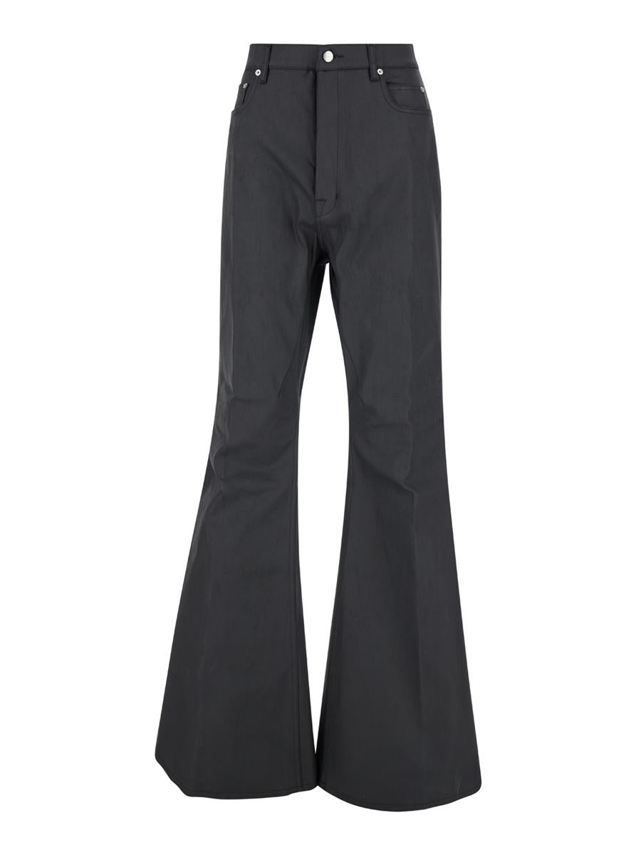 Rick Owens 'Bolan' Black Bootcut Pants In Stretch Cotton Man - 1