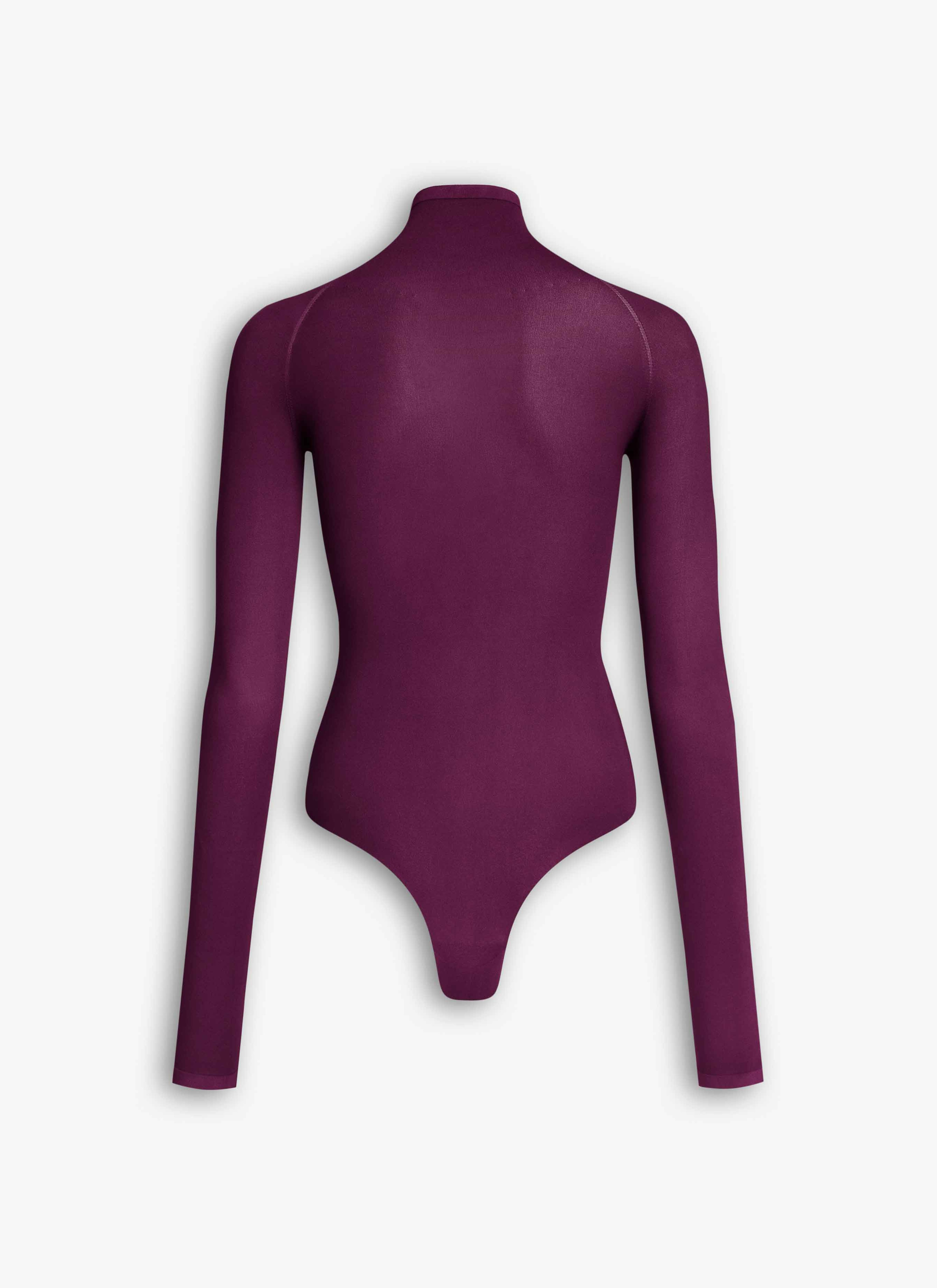 HIGH NECK SECOND-SKIN KNIT BODYSUIT - 2