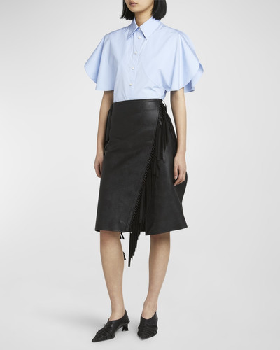 Stella McCartney Alter Mat Faux Leather Fringe Skirt outlook