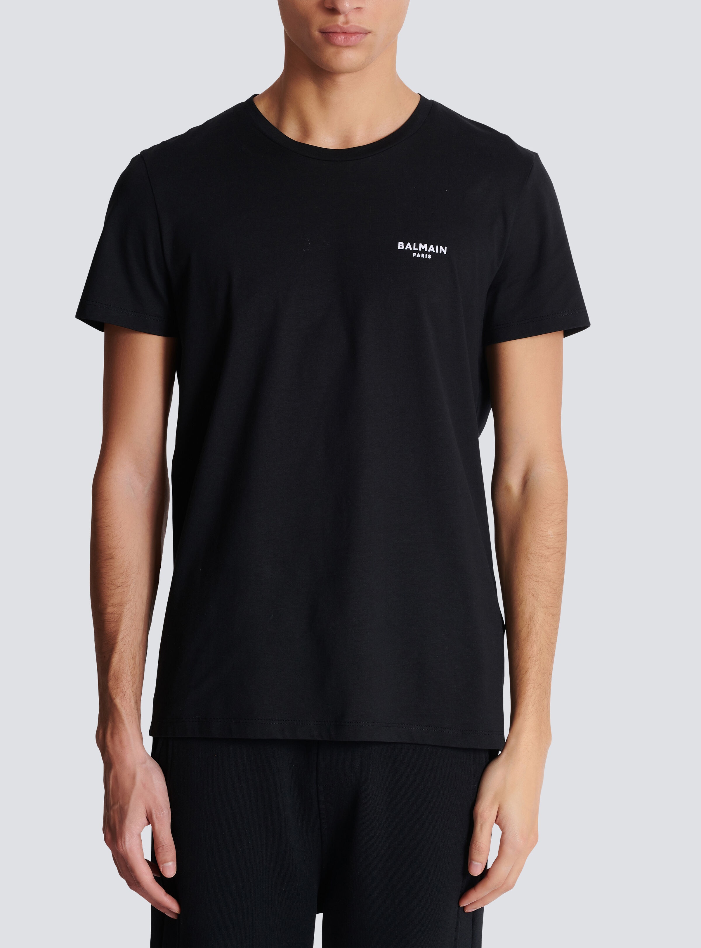 Balmain Paris flocked short-sleeved T-shirt - 5