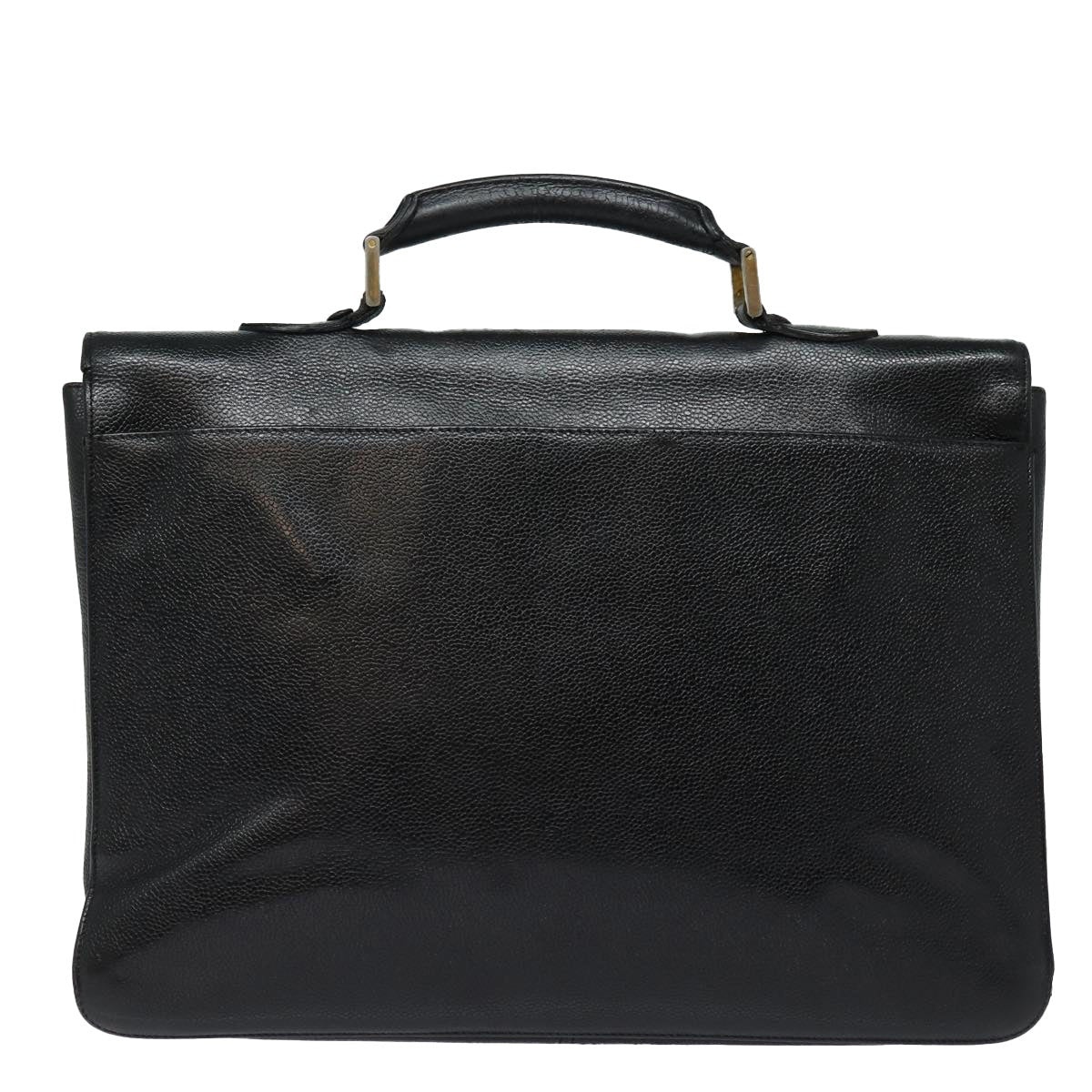 CHANEL Hand Bag Caviar Skin Black CC - 2