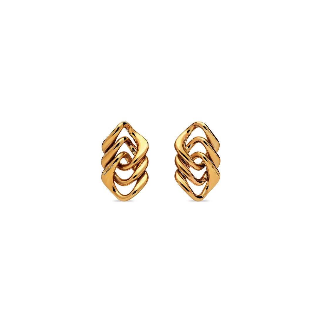 Women's Linked Earrings in Gold - 1