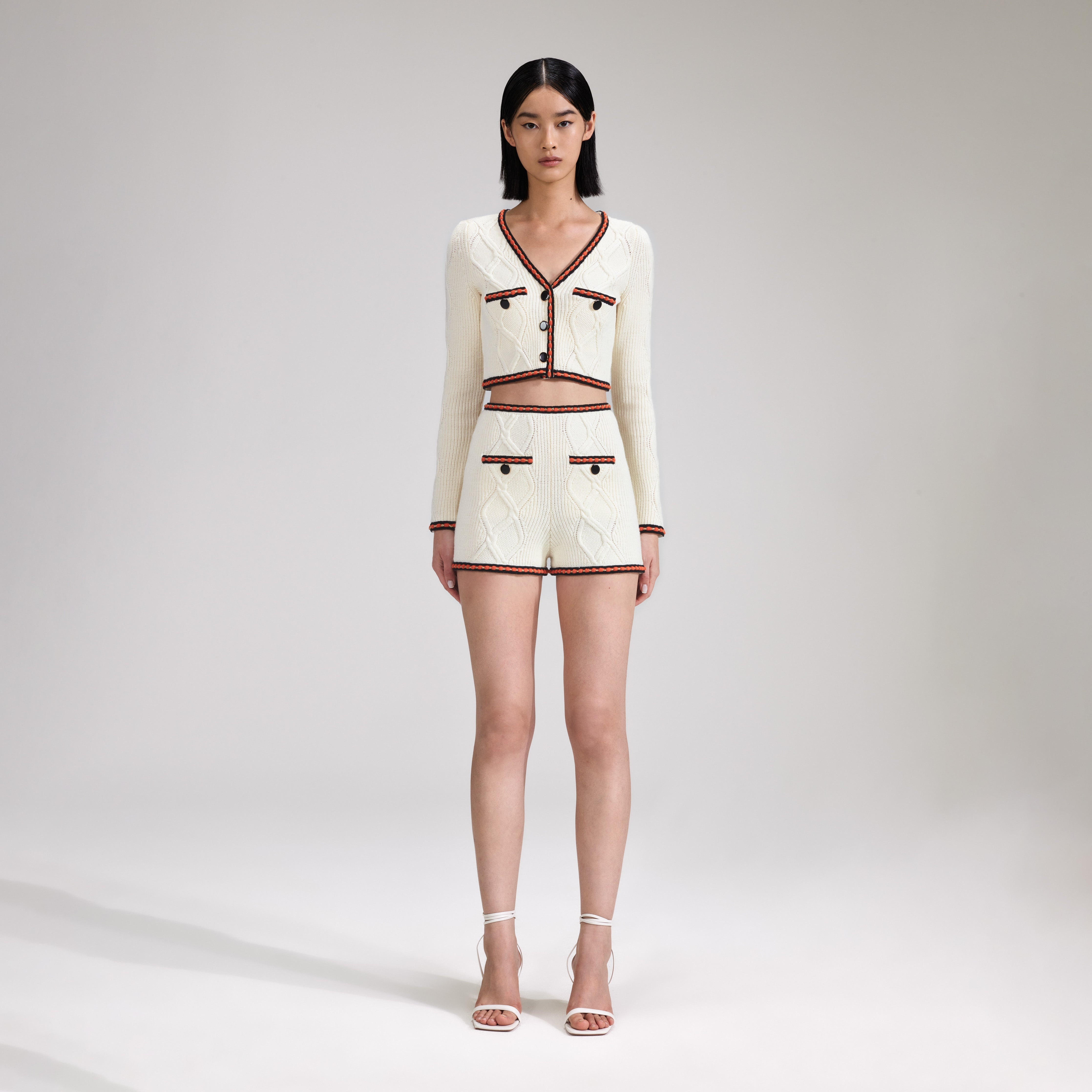 Cream Cable Knit Short - 1