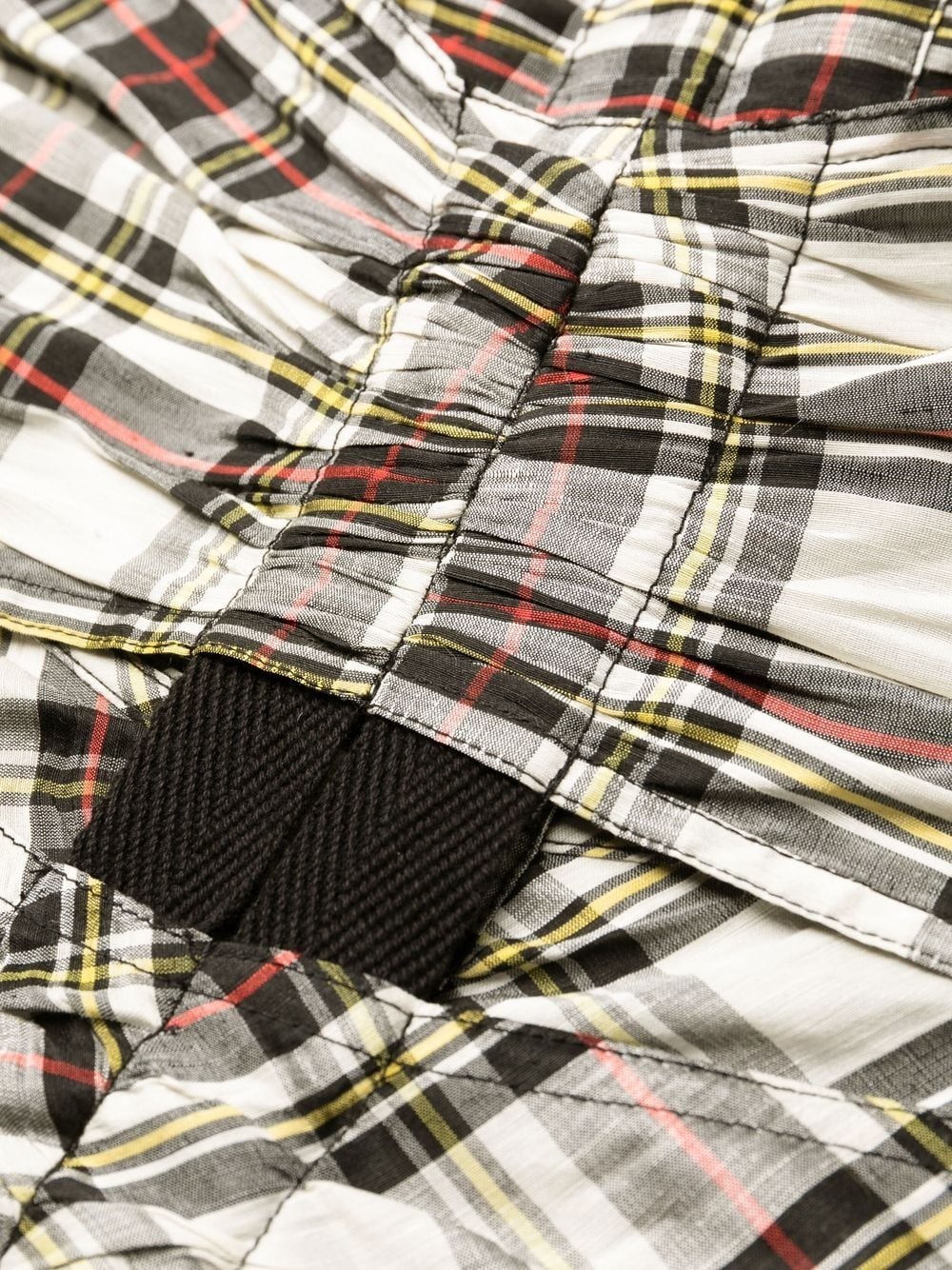 ruched plaid midi dress - 5
